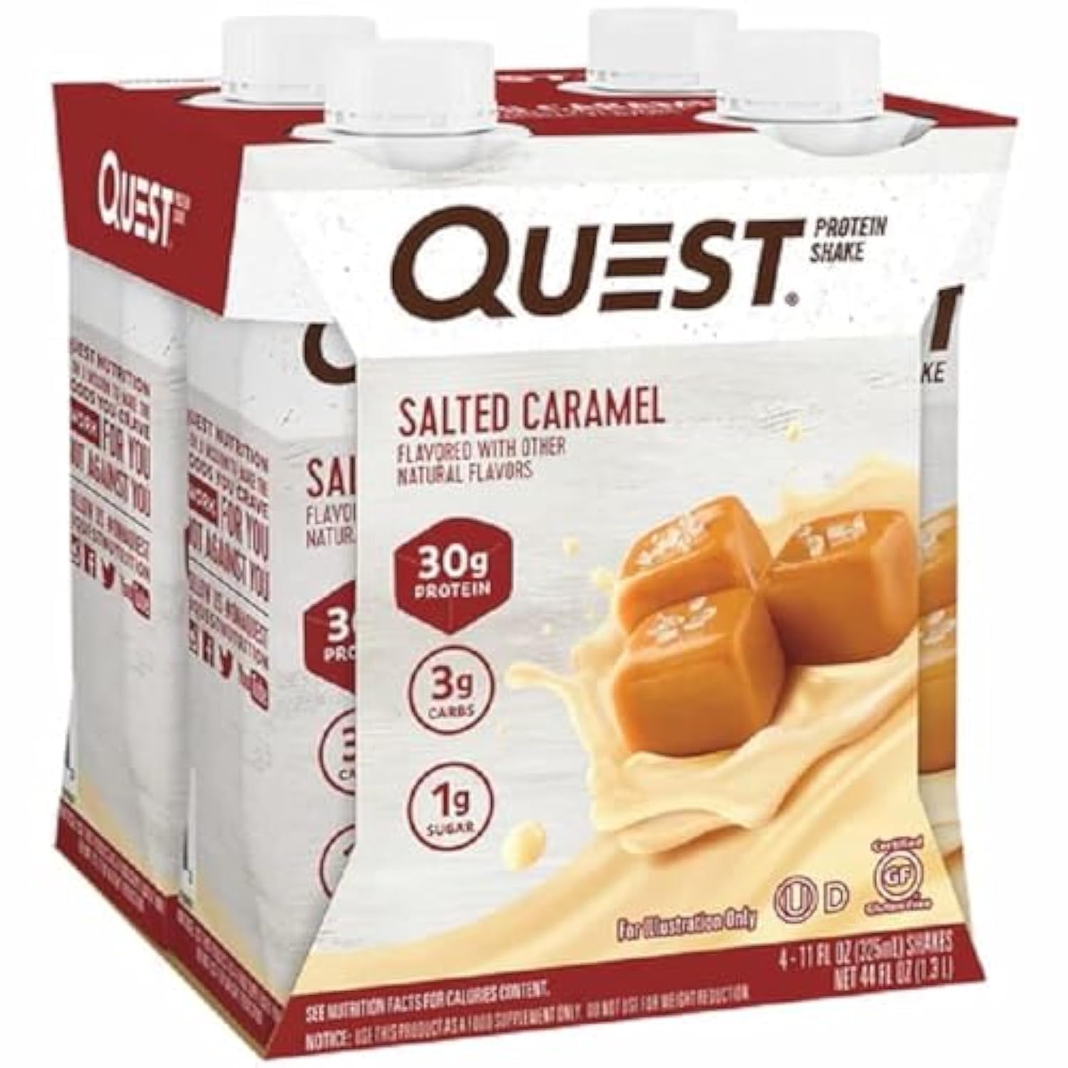 Foto 2 pulgar | Protein Shake Quest Nutrition  Caramelo Salado  325 Ml  Paquete De 4 - Venta Internacional.