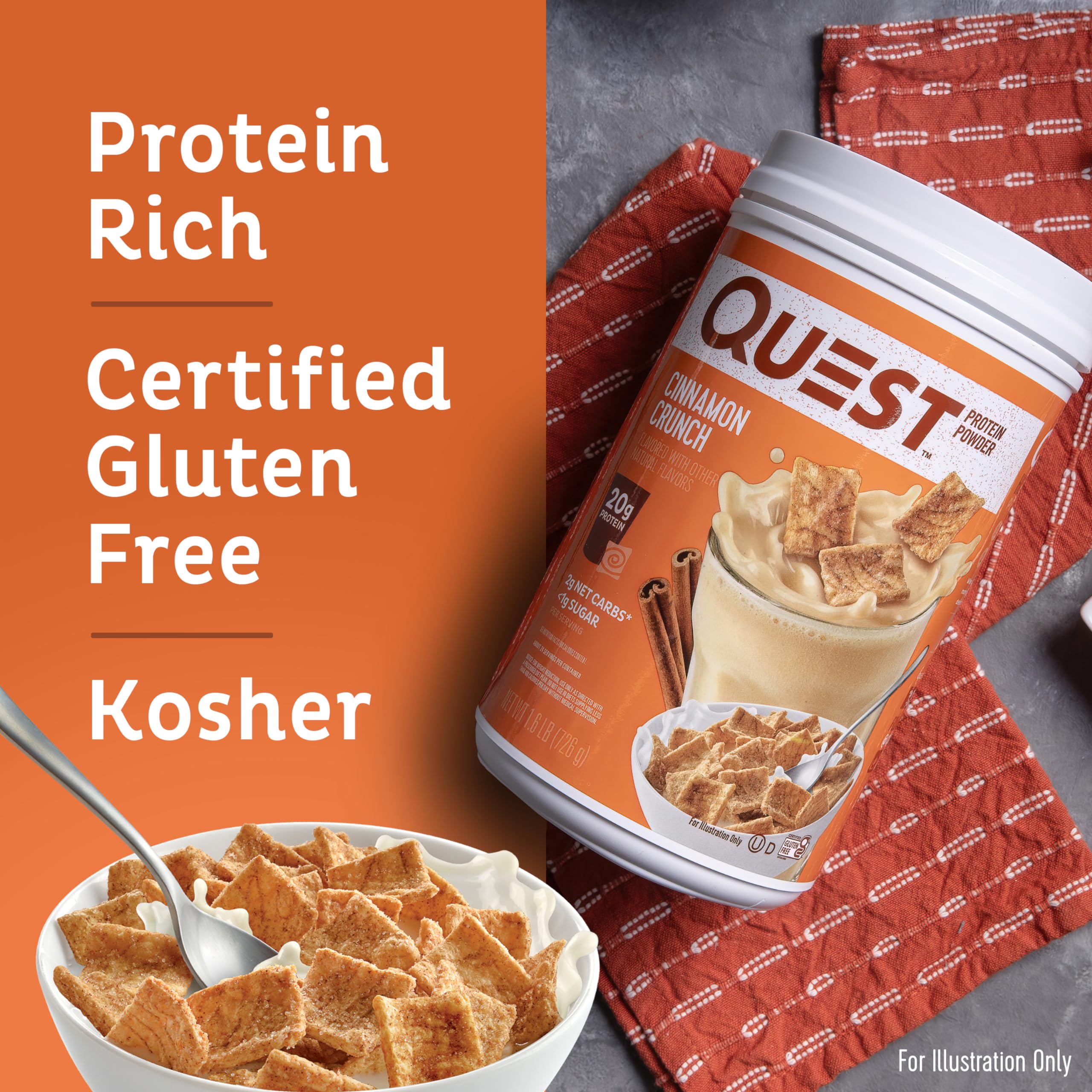 Foto 4 pulgar | Proteína En Polvo Quest Nutrition Cinnamon Crunch 900 G - Venta Internacional.