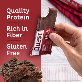 Foto 3 | Brownie De Chocolate Protein Bar Quest Nutrition 20 G De Proteína - Venta Internacional.