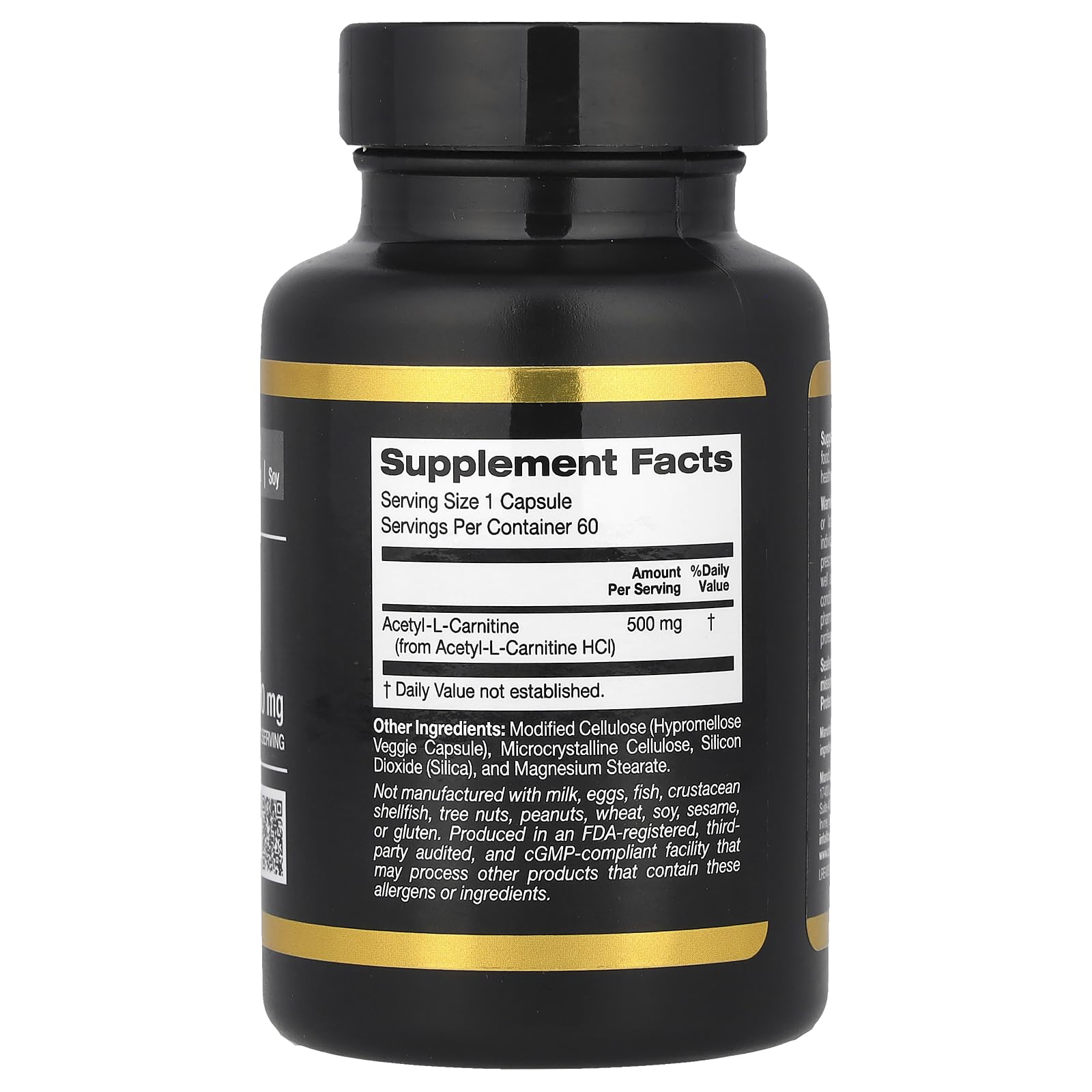 Foto 3 pulgar | Suplemento De Acetil-l-carnitina De California Gold Nutrition 500 Mg - Venta Internacional.