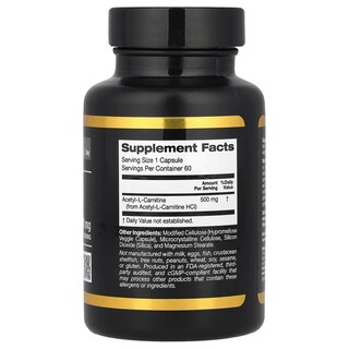 Foto 2 | Suplemento De Acetil-l-carnitina De California Gold Nutrition 500 Mg - Venta Internacional.
