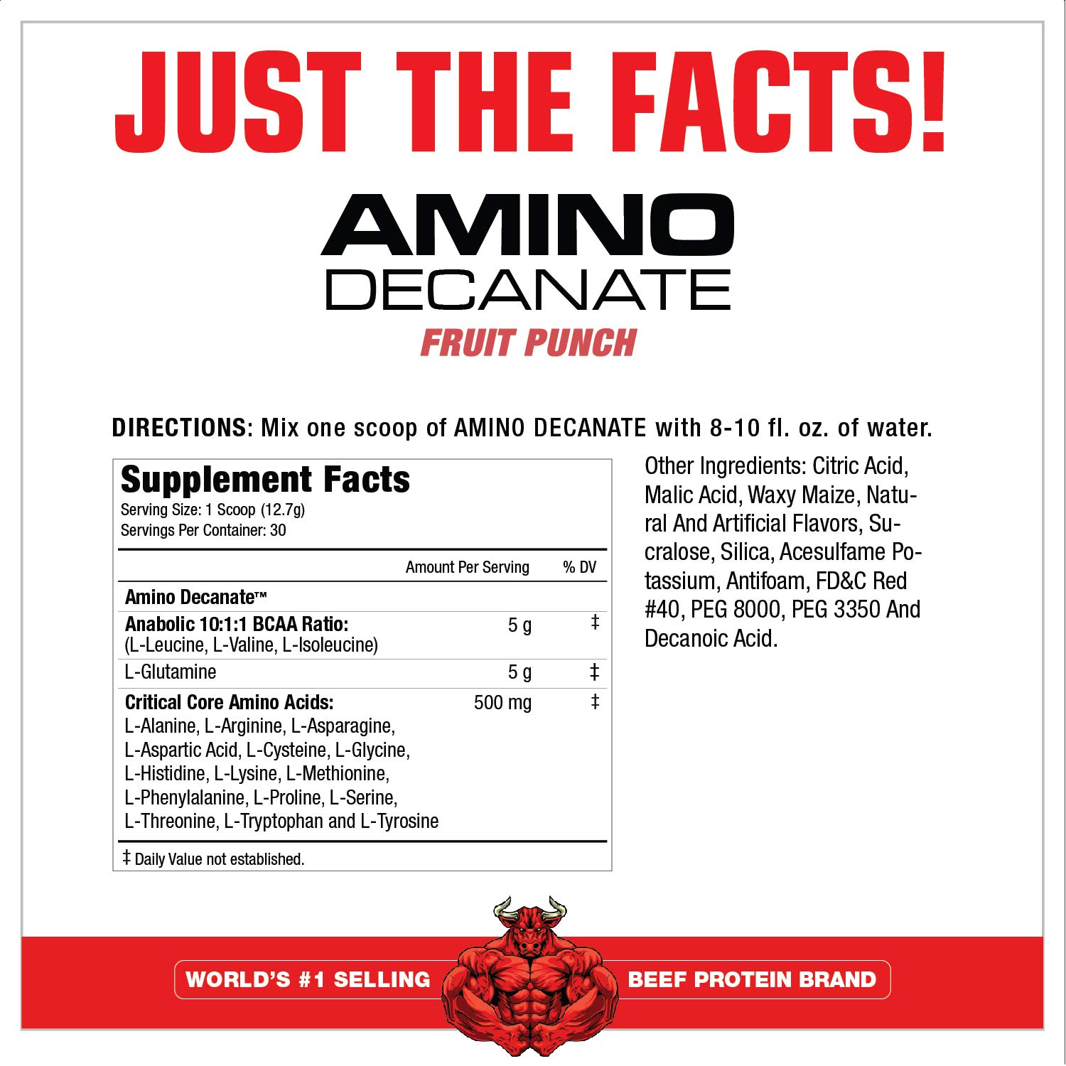 Foto 3 pulgar | Ponche De Frutas Supplement Musclemeds Con Amino Decanato  30 Porciones - Venta Internacional.
