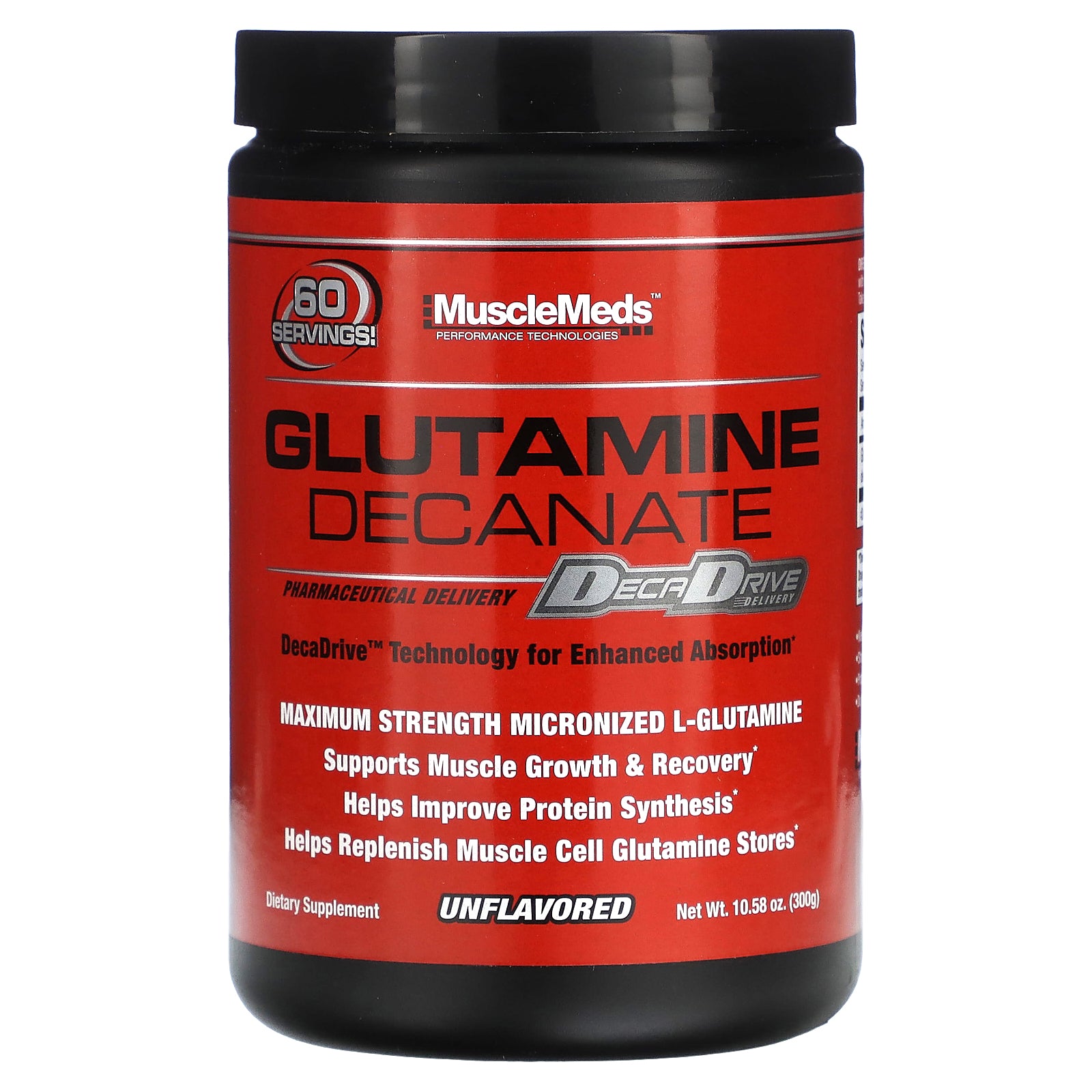 Foto 2 pulgar | Suplemento Musclemeds Decanato De Glutamina 300 G Sin Sabor - Venta Internacional.