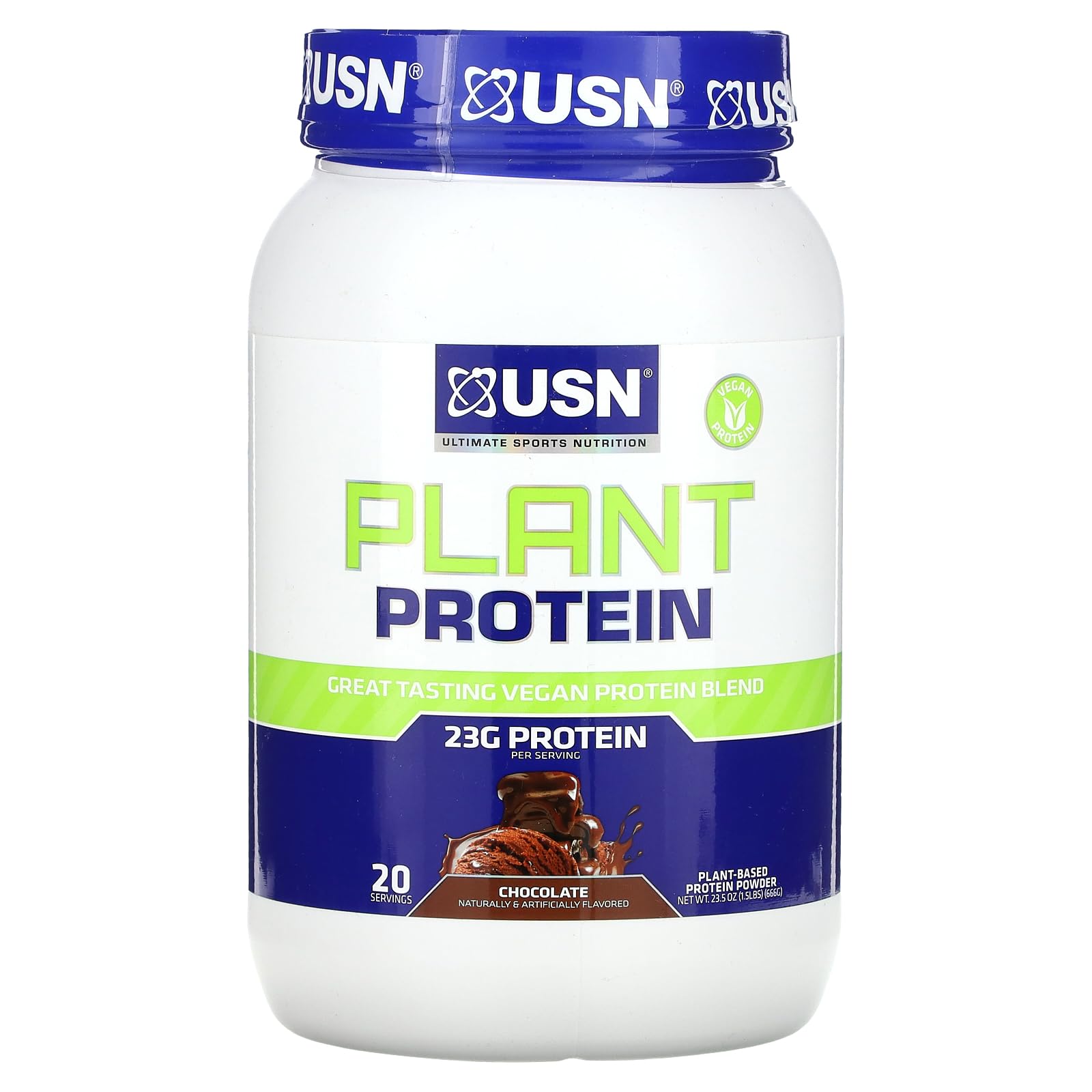 Foto 2 pulgar | Proteína En Polvo Usn Nutrition Vegan Plant 680 G De Chocolate - Venta Internacional.