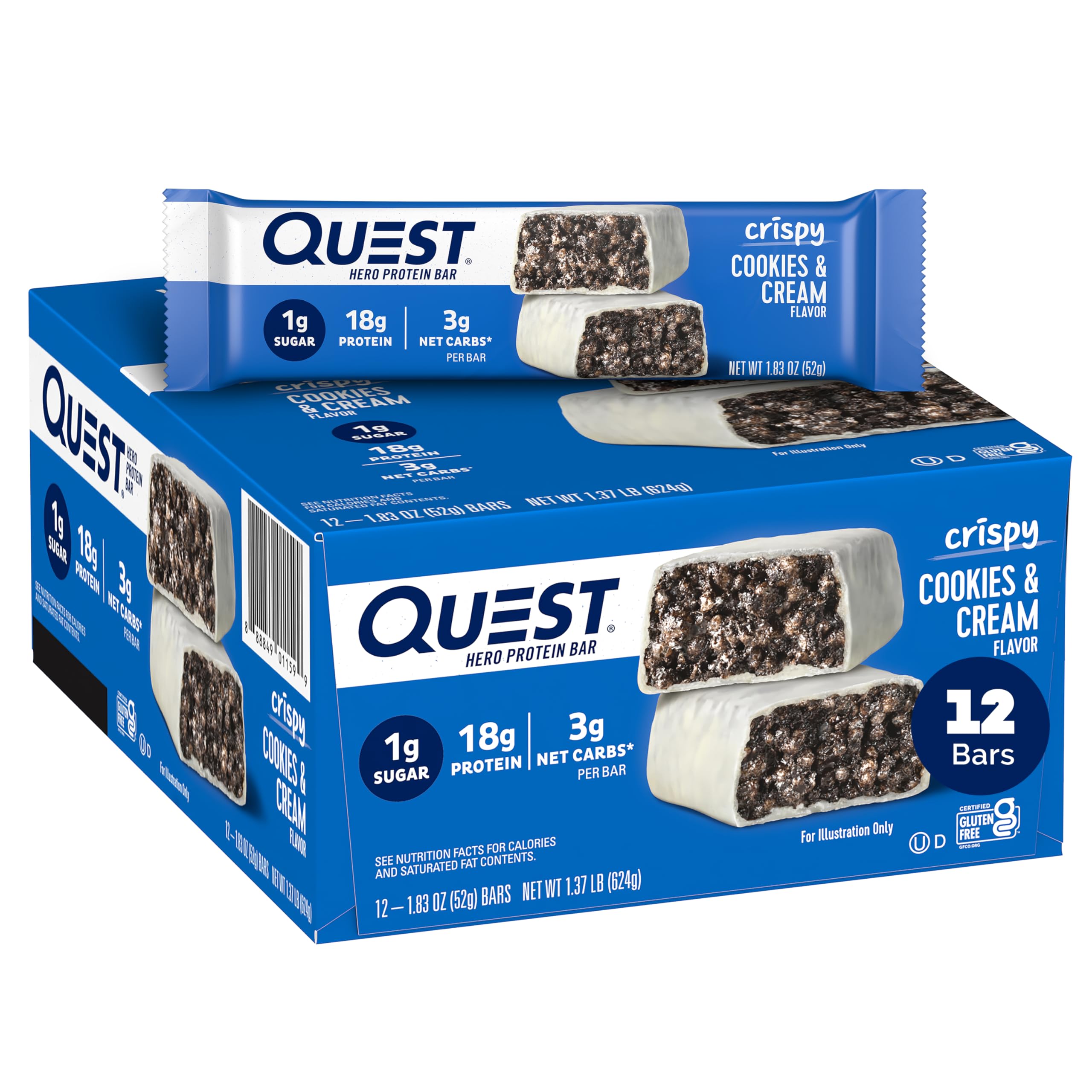 Foto 2 pulgar | Protein Bar Quest Nutrition  Galletas Crujientes Y Crema Hero  18 G - Venta Internacional.