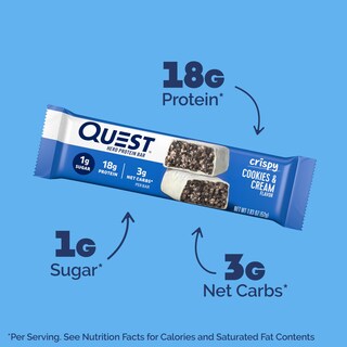 Foto 2 | Protein Bar Quest Nutrition Galletas Crujientes Y Crema Hero 18 G - Venta Internacional.