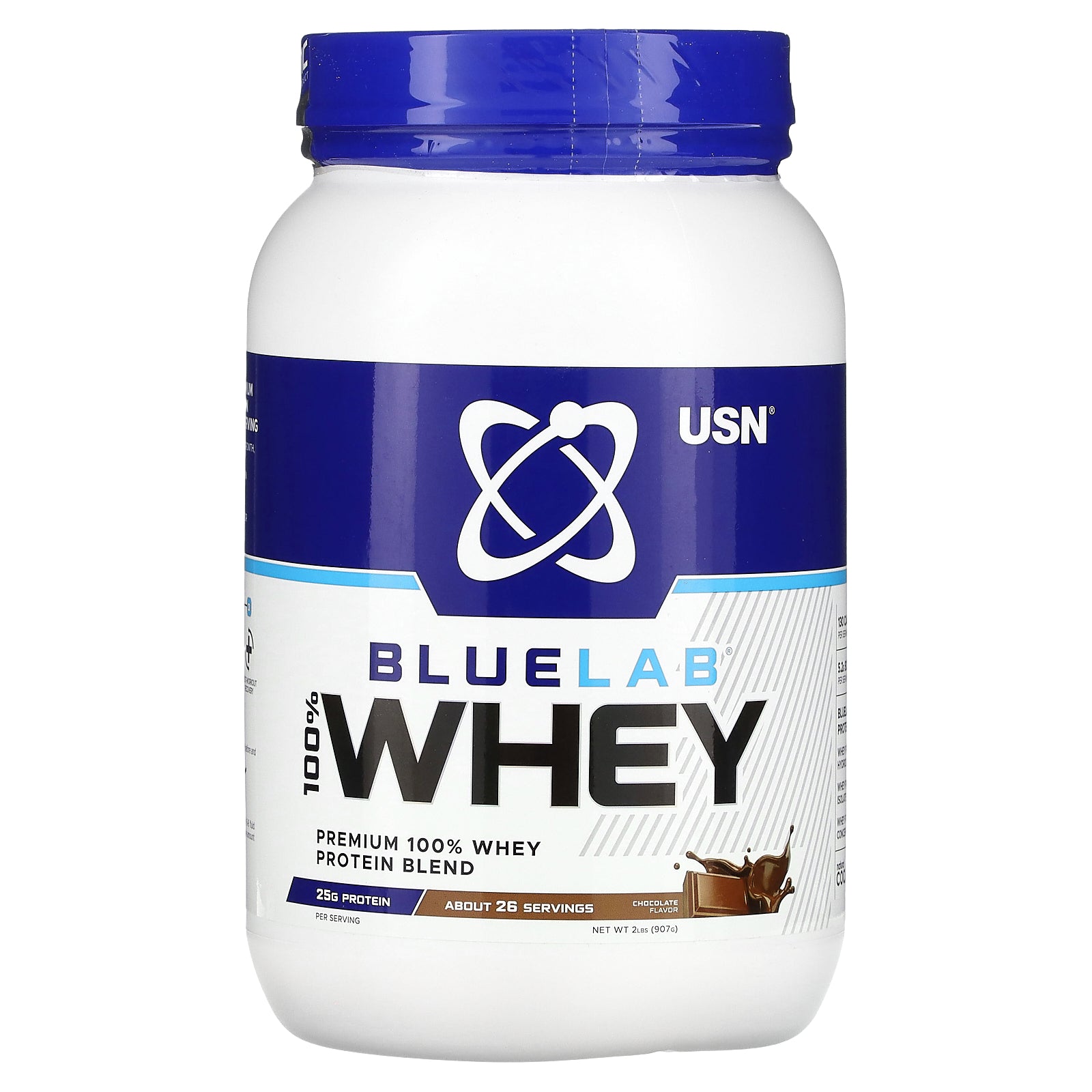 Foto 2 pulgar | Proteína En Polvo Usn Bluelab 100% Whey Chocolate 907g - Venta Internacional.