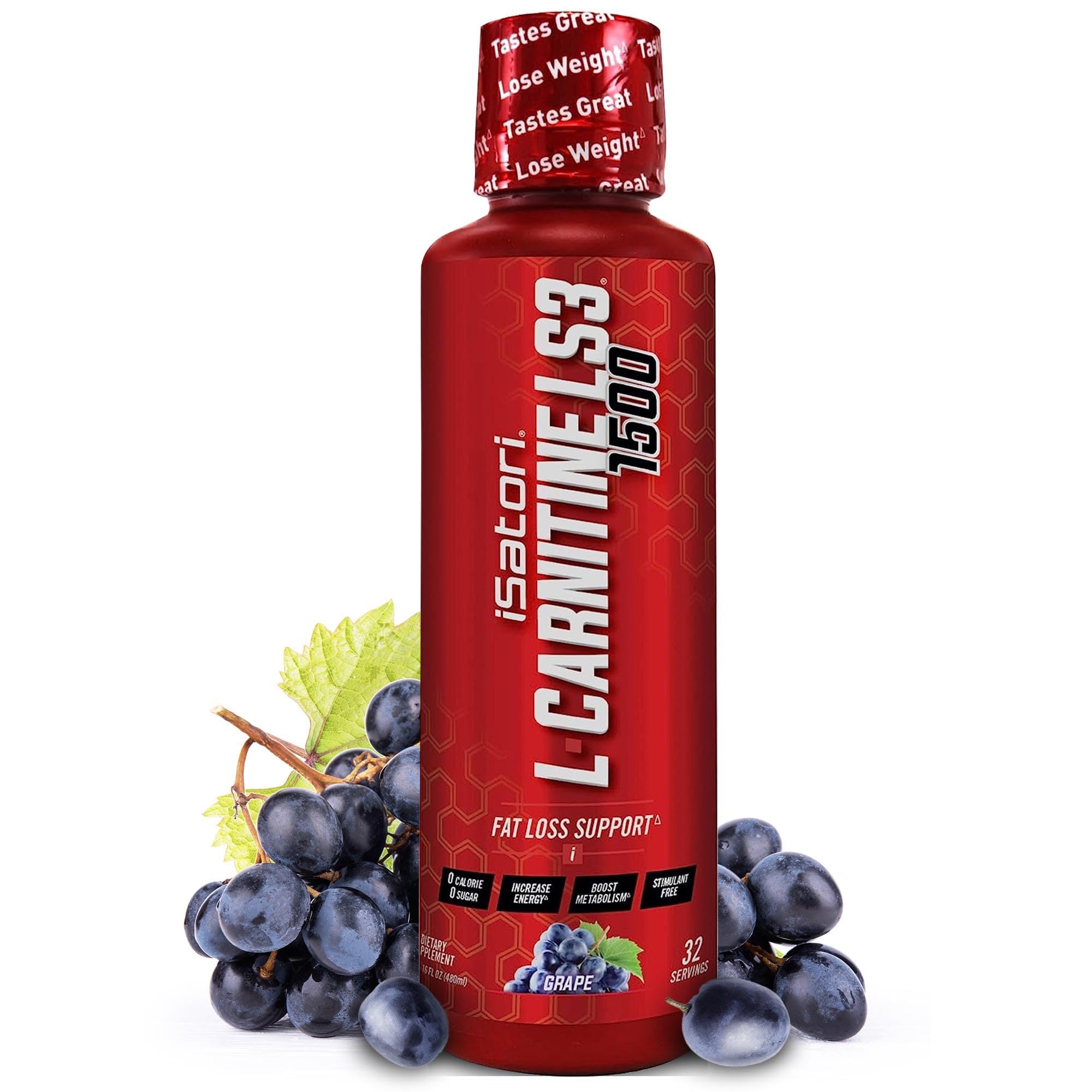 Foto 2 pulgar | Suplemento Isatori L-carnitine Ls3 1500 Sabor Uva 480 Ml - Venta Internacional.