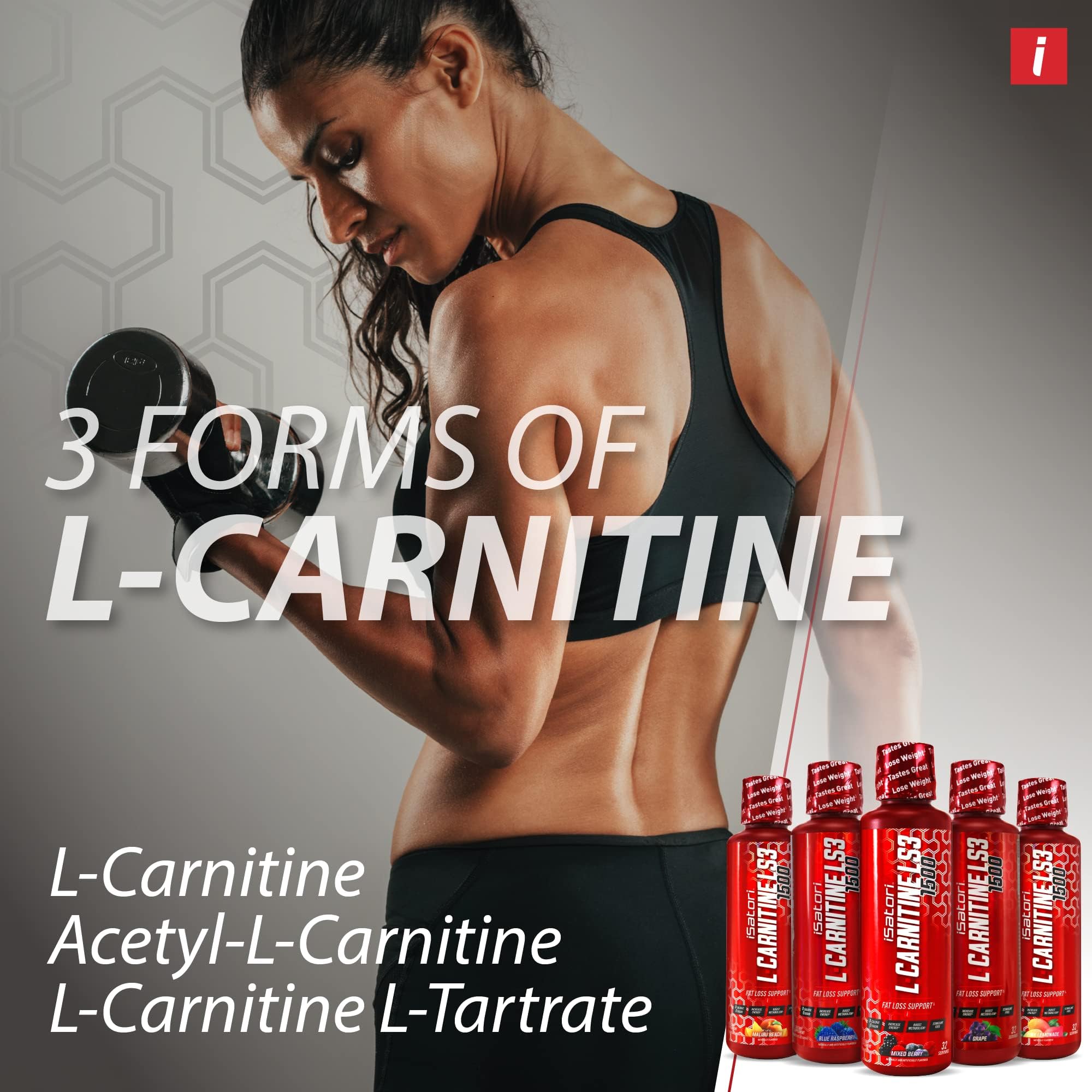 Foto 3 pulgar | Suplemento Isatori L-carnitine Ls3 1500 Sabor Uva 480 Ml - Venta Internacional.