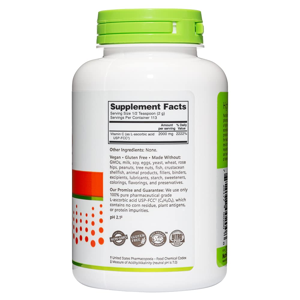 Foto 4 pulgar | Vitamina C En Polvo  Ácido Ascórbico Nutribiótico  2000 Mg  240 Ml - Venta Internacional.