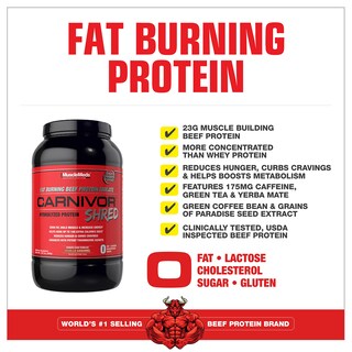 Foto 3 | Suplemento Musclemeds Carnivor Shred Beef Protein 907 G De Vainilla - Venta Internacional.
