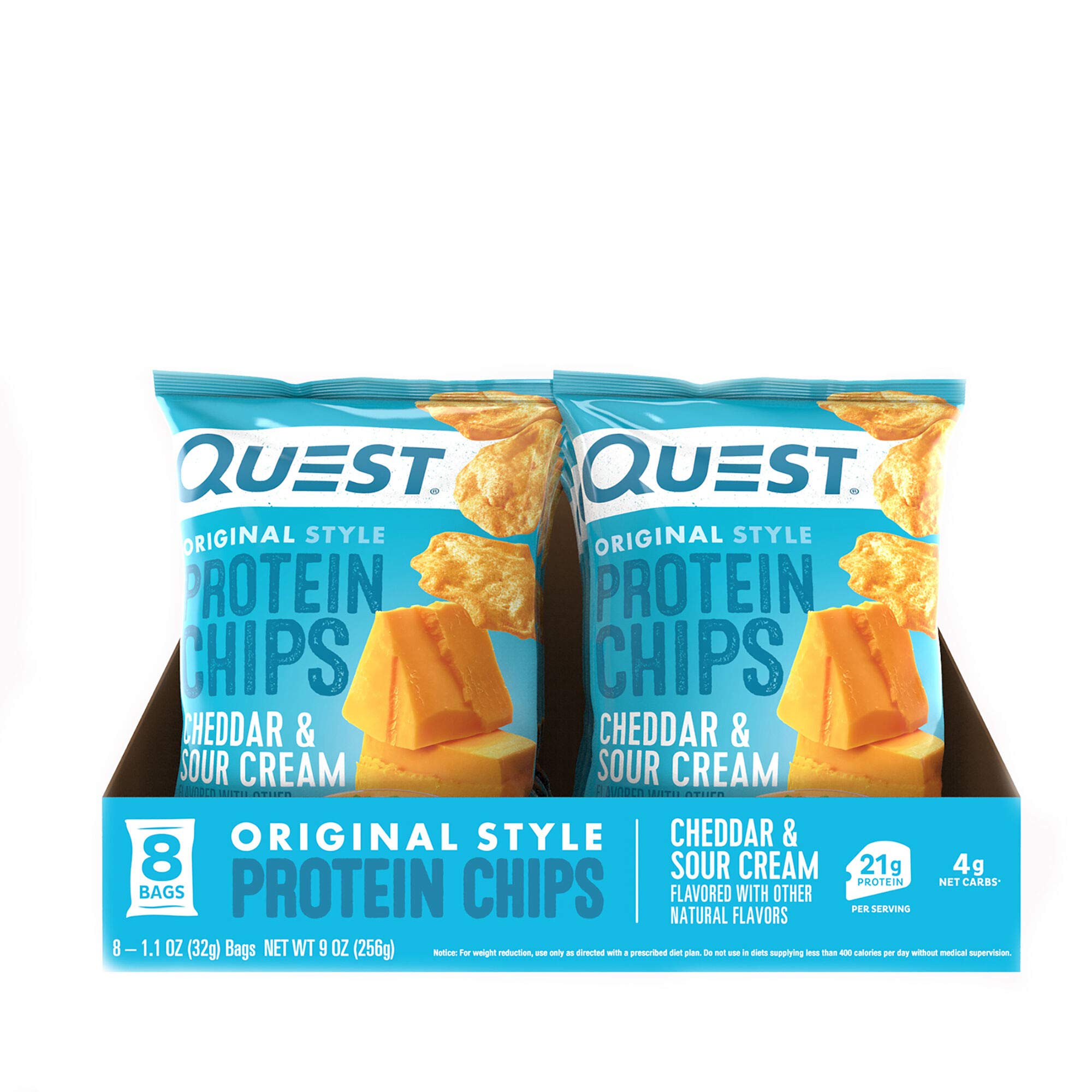 Foto 2 pulgar | Protein Chips Quest Nutrition  Queso Cheddar Y Crema Agria  Paquete De 8 - Venta Internacional.