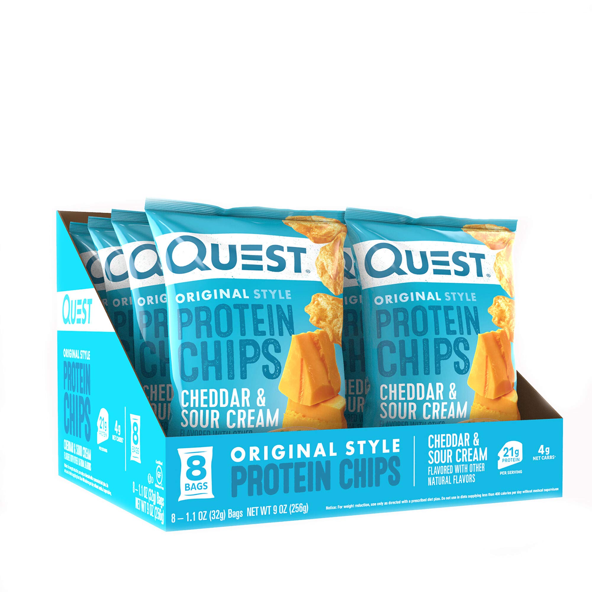 Foto 3 pulgar | Protein Chips Quest Nutrition  Queso Cheddar Y Crema Agria  Paquete De 8 - Venta Internacional.