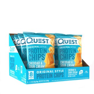 Foto 2 | Protein Chips Quest Nutrition Queso Cheddar Y Crema Agria Paquete De 8 - Venta Internacional.