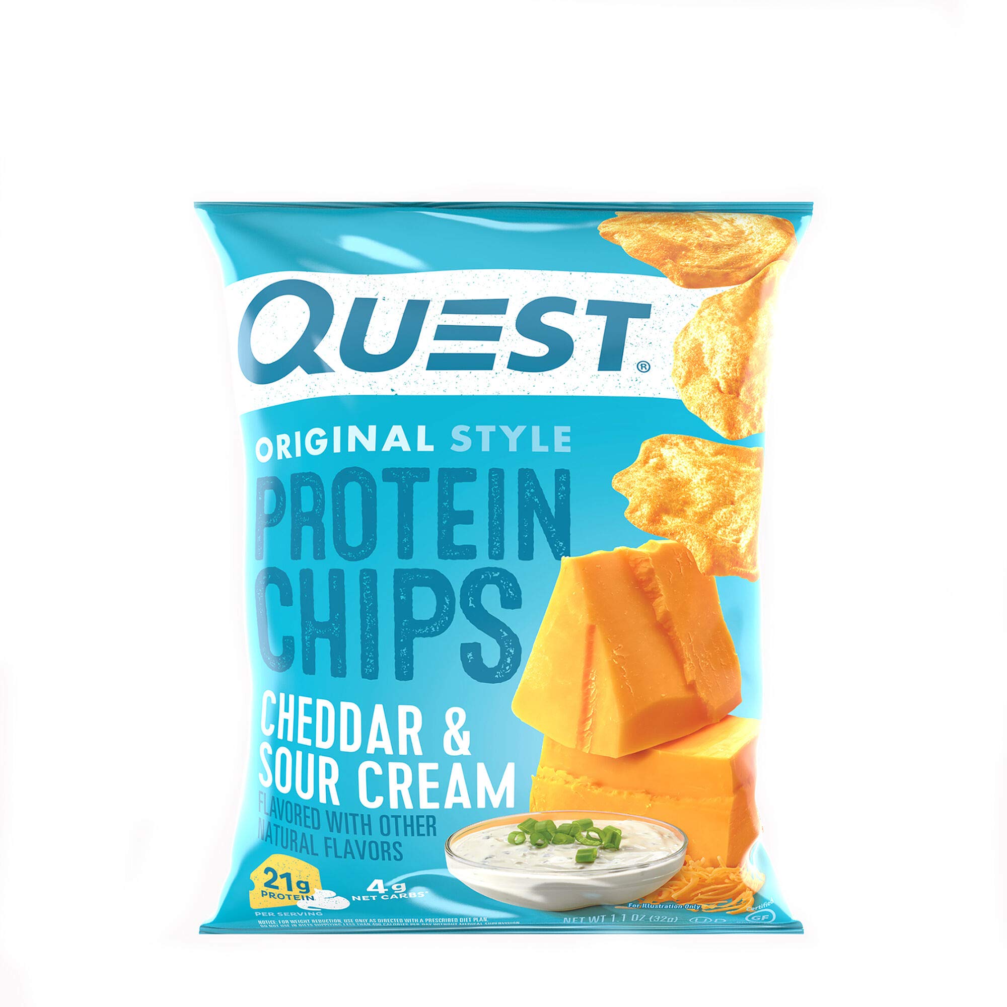 Foto 4 pulgar | Protein Chips Quest Nutrition  Queso Cheddar Y Crema Agria  Paquete De 8 - Venta Internacional.