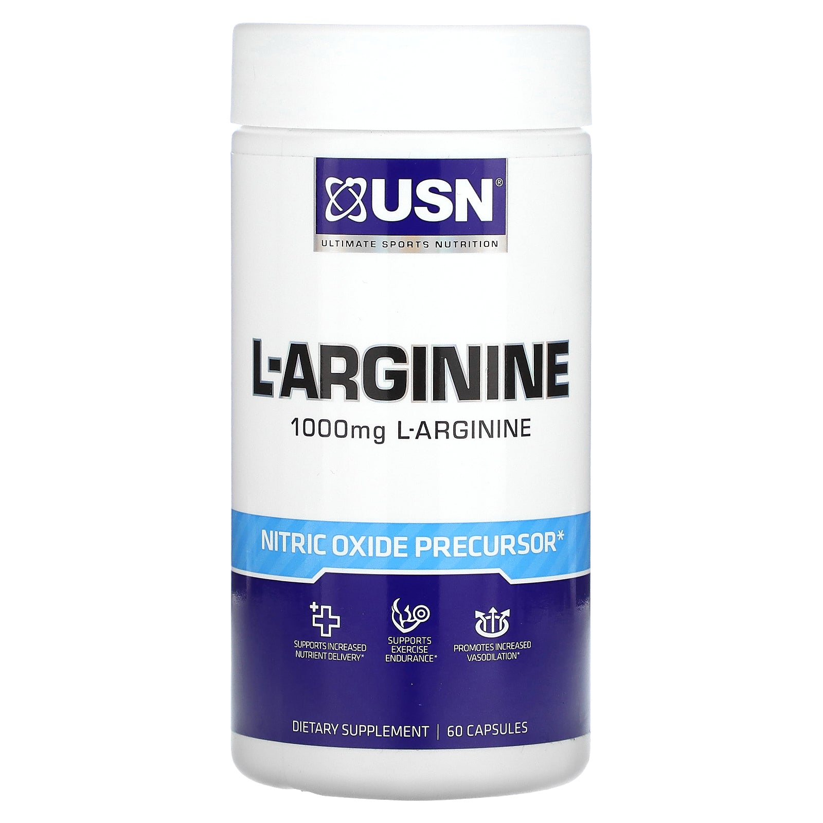 Foto 2 pulgar | Suplemento Usn L-arginina 500 Mg 60 Cápsulas - Venta Internacional.