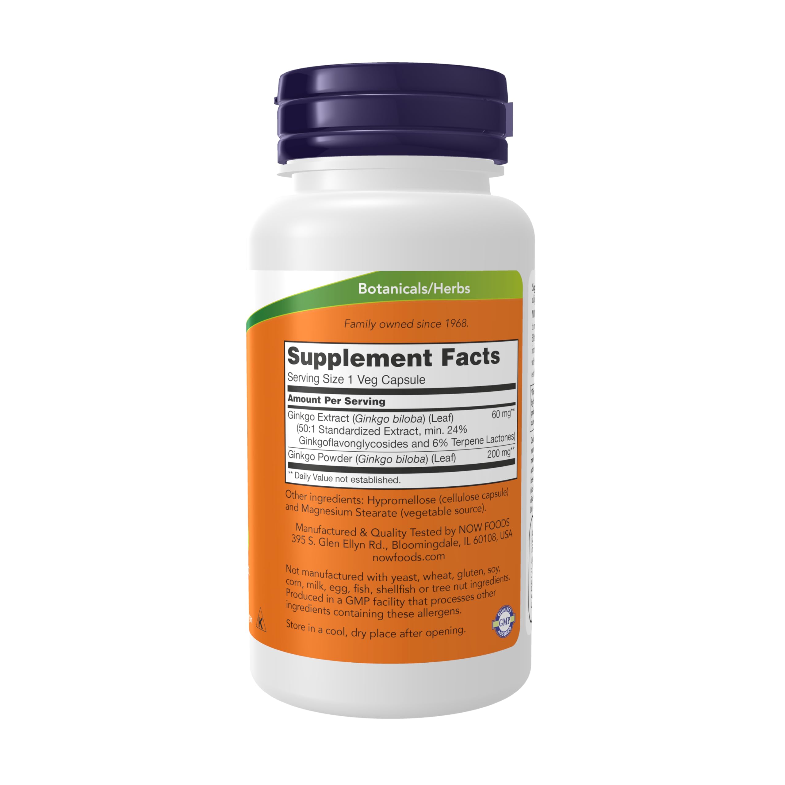 Foto 3 pulgar | Suplementos Now Foods Ginkgo Biloba 60 Mg  24% De Extracto  120 Cápsulas - Venta Internacional.