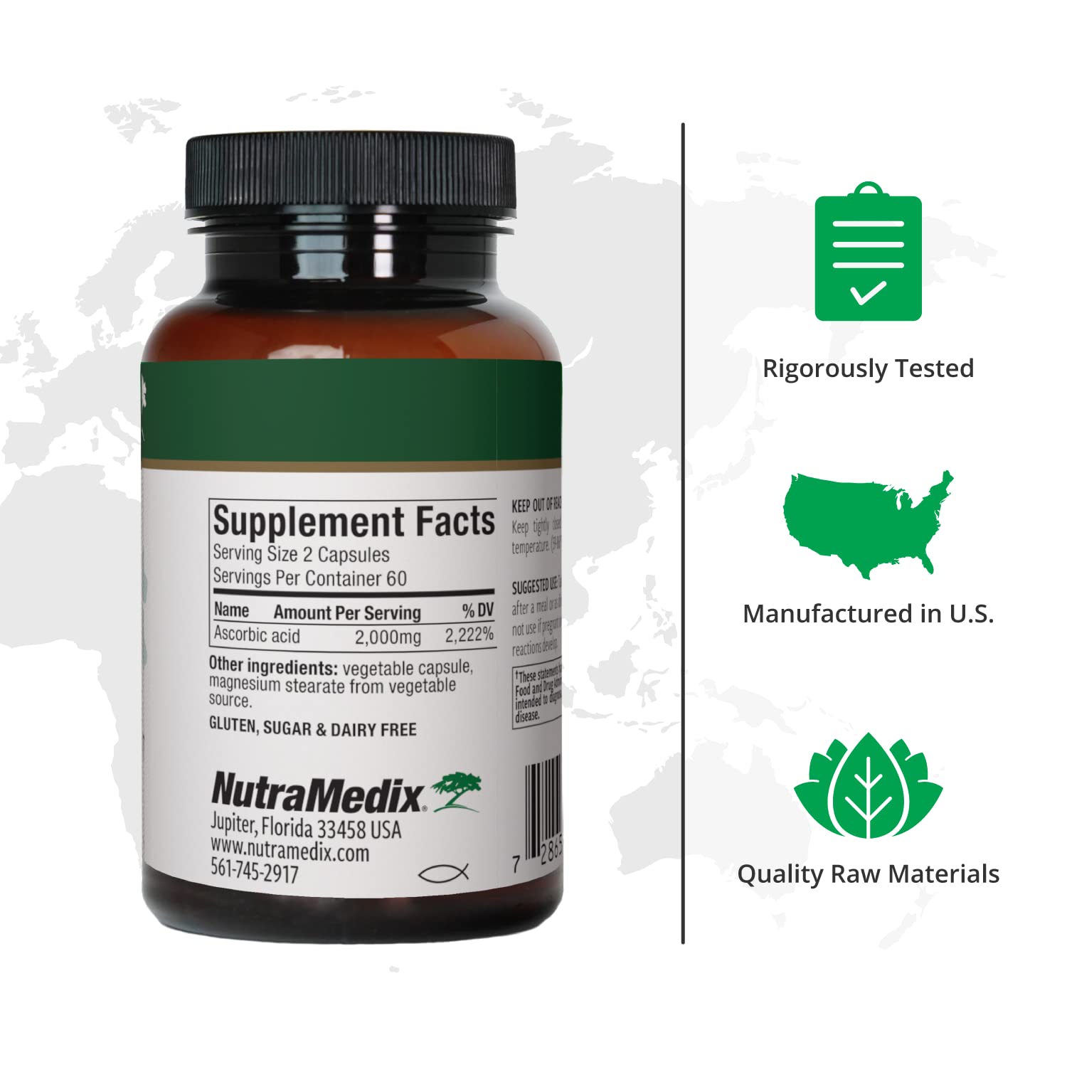 Foto 3 pulgar | Suplemento NutraMedix Vitamina C 1000 mg 120 Cápsulas - Venta Internacional