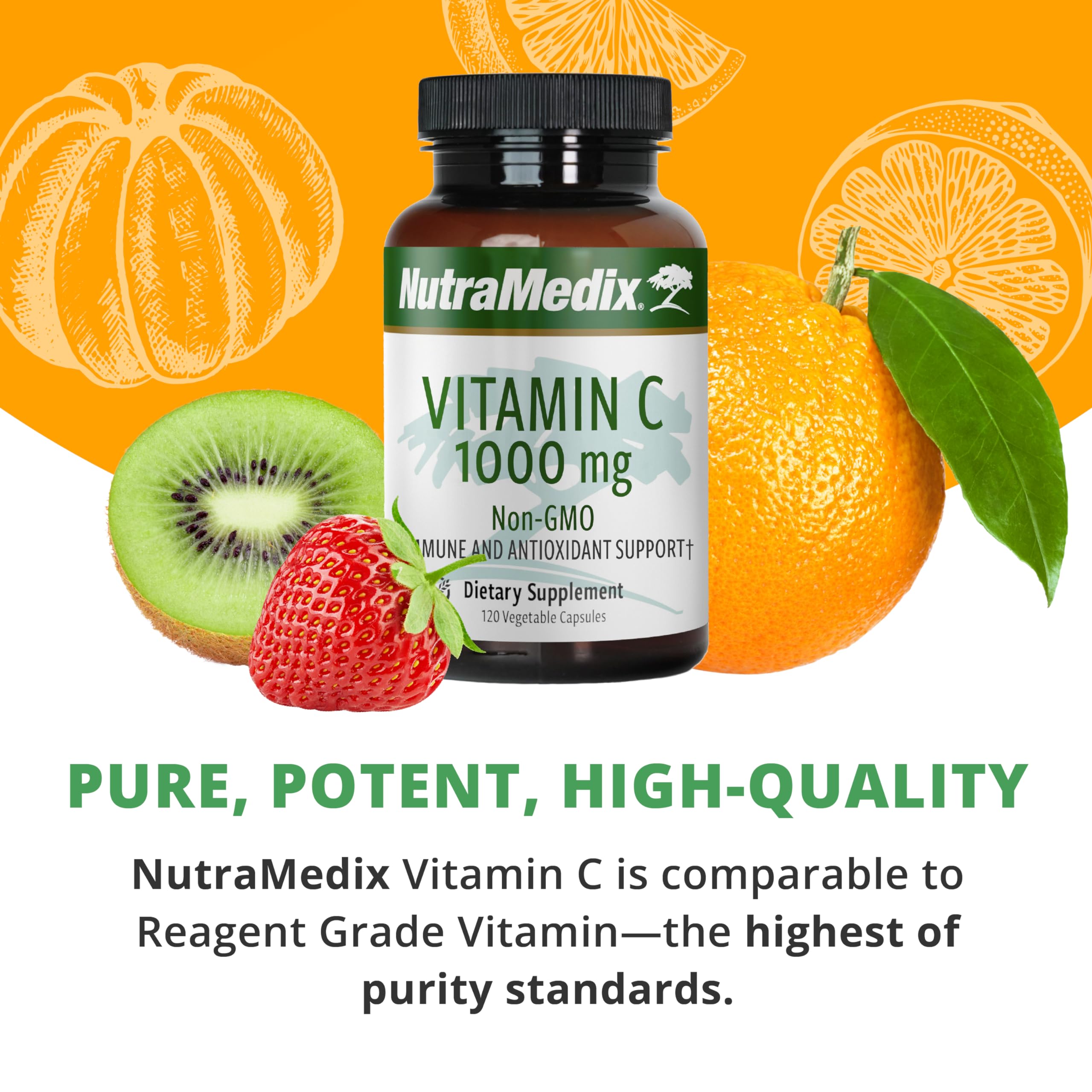 Foto 7 pulgar | Suplemento NutraMedix Vitamina C 1000 mg 120 Cápsulas - Venta Internacional