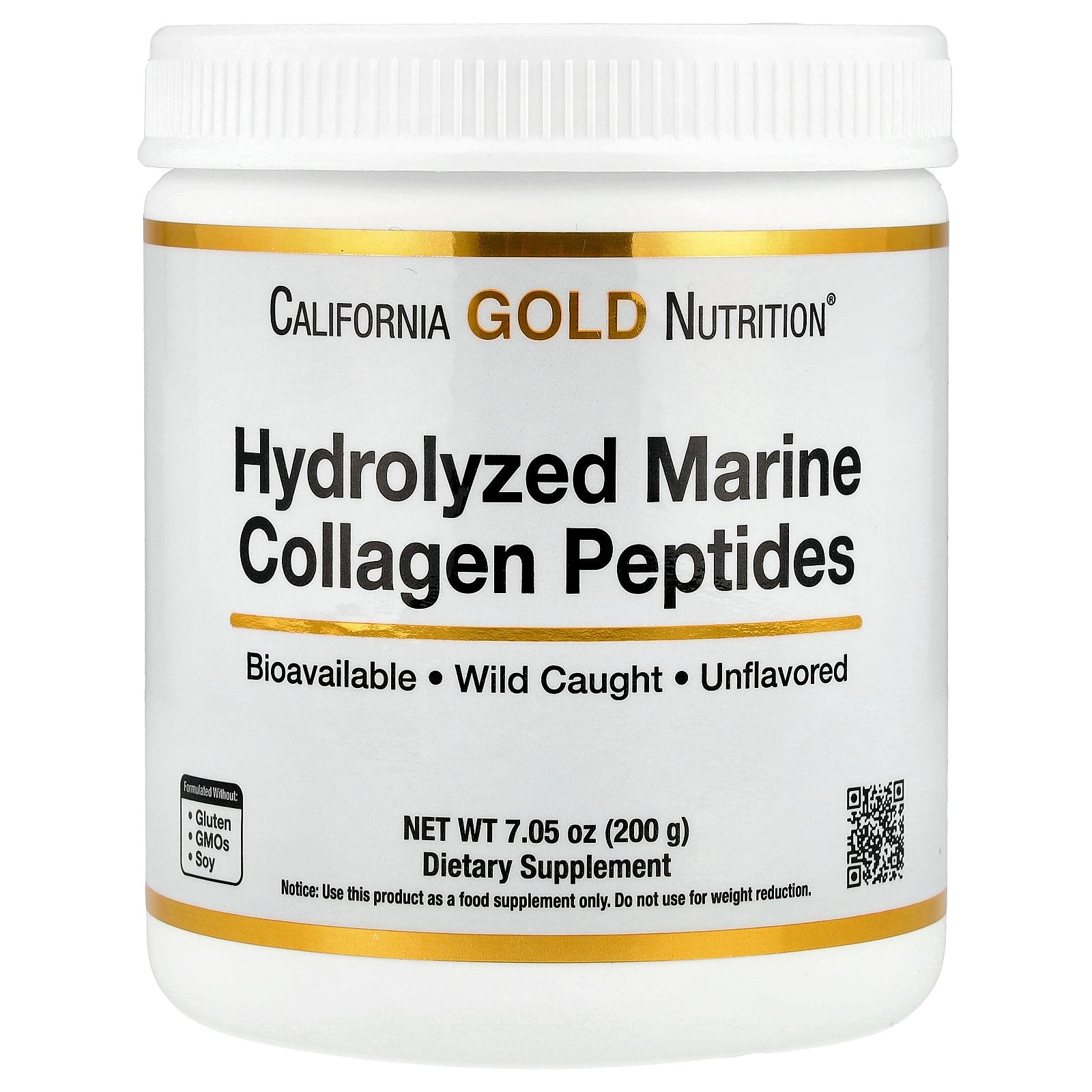 Foto 2 pulgar | Suplemento de Péptidos de Colágeno Marino Hidrolizado de California Gold Nutrition 200 g - Venta Internacional