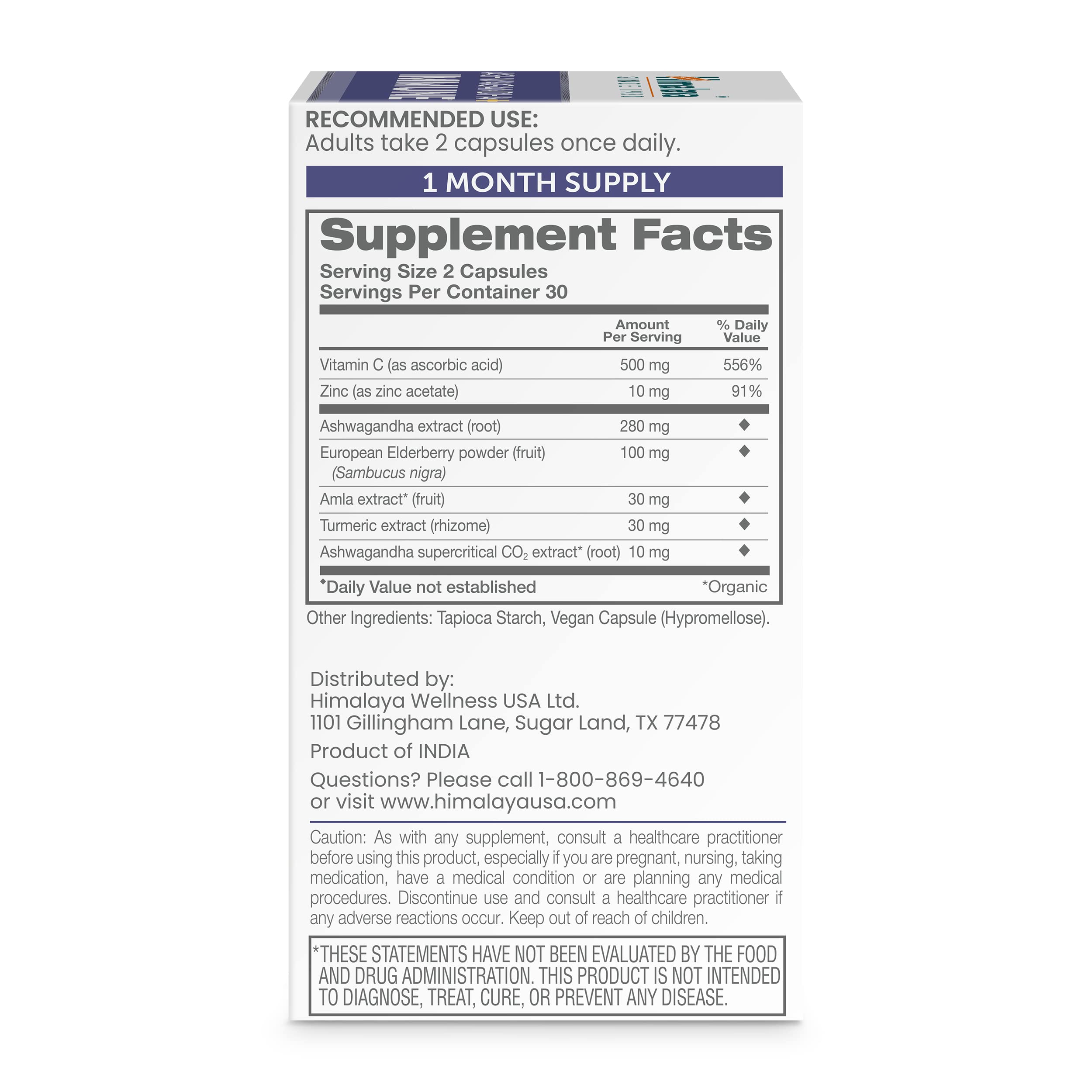Foto 3 pulgar | Suplemento Himalaya Ashwagandha 60 Cápsulas -  Venta Internacional