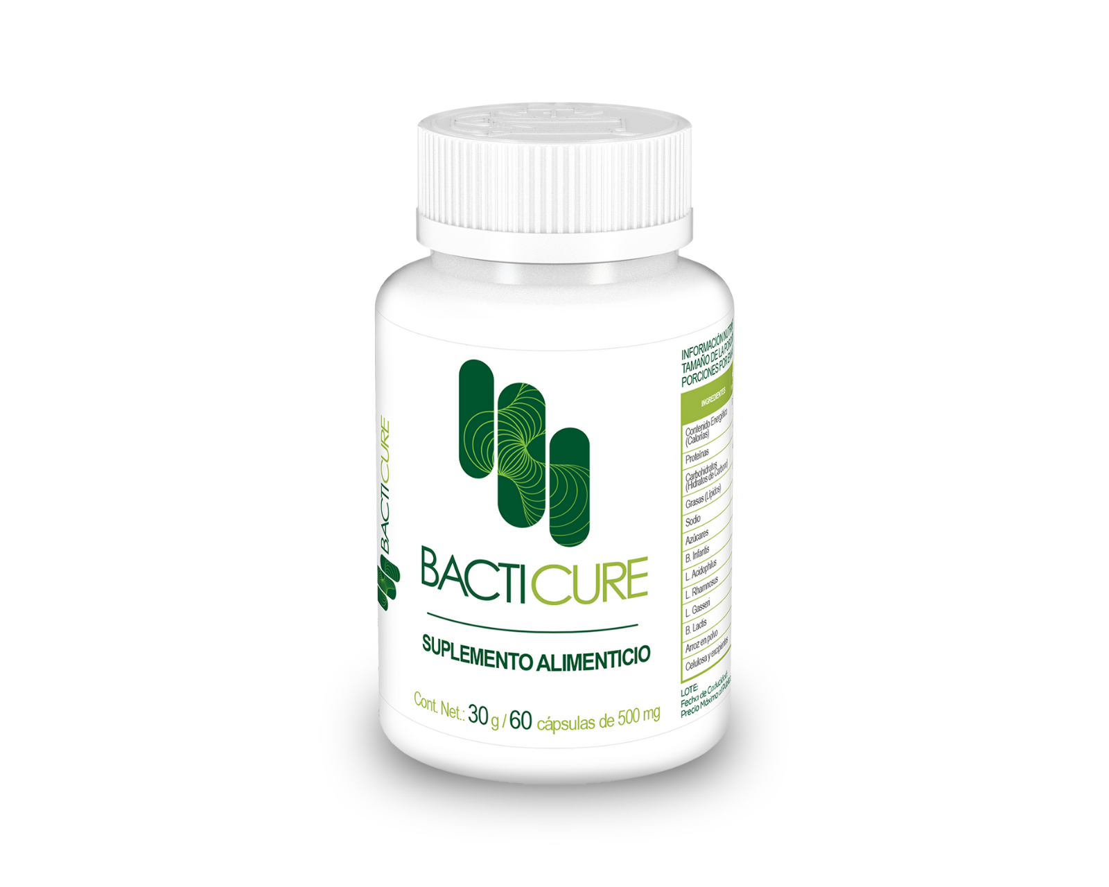 Foto 1 | Suplemento Bacticure  Probióticos 60 Cápsulas