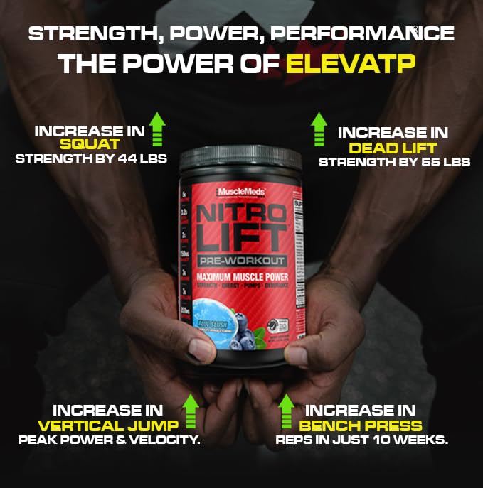 Foto 5 pulgar | Granizado Musclemeds Nitro Lift Blue Para Antes Del Entrenamiento  300 Ml - Venta Internacional.