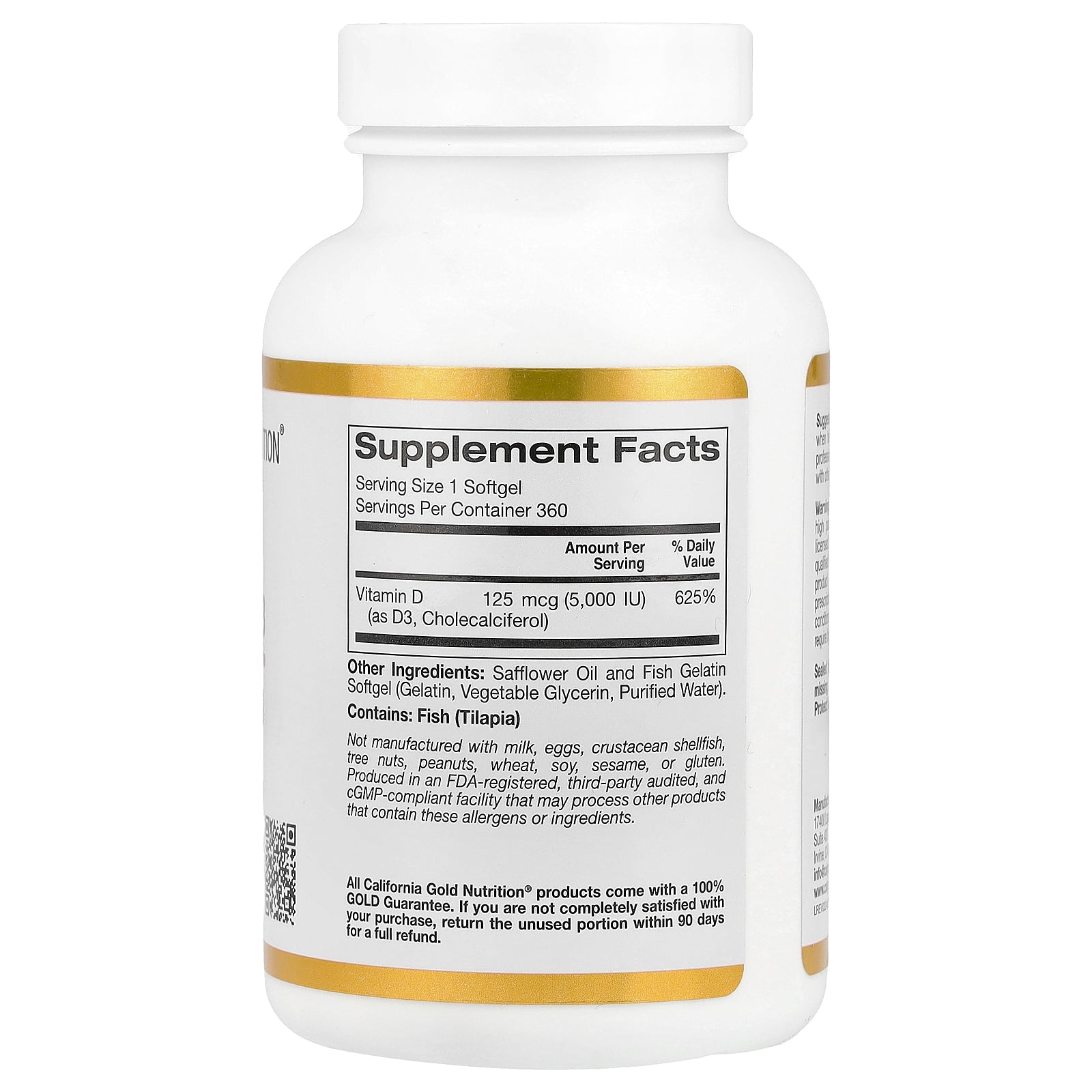 Foto 3 pulgar | Suplemento De Vitamina D3 De California Gold Nutrition 125 Mcg 5000 Ui - Venta Internacional.