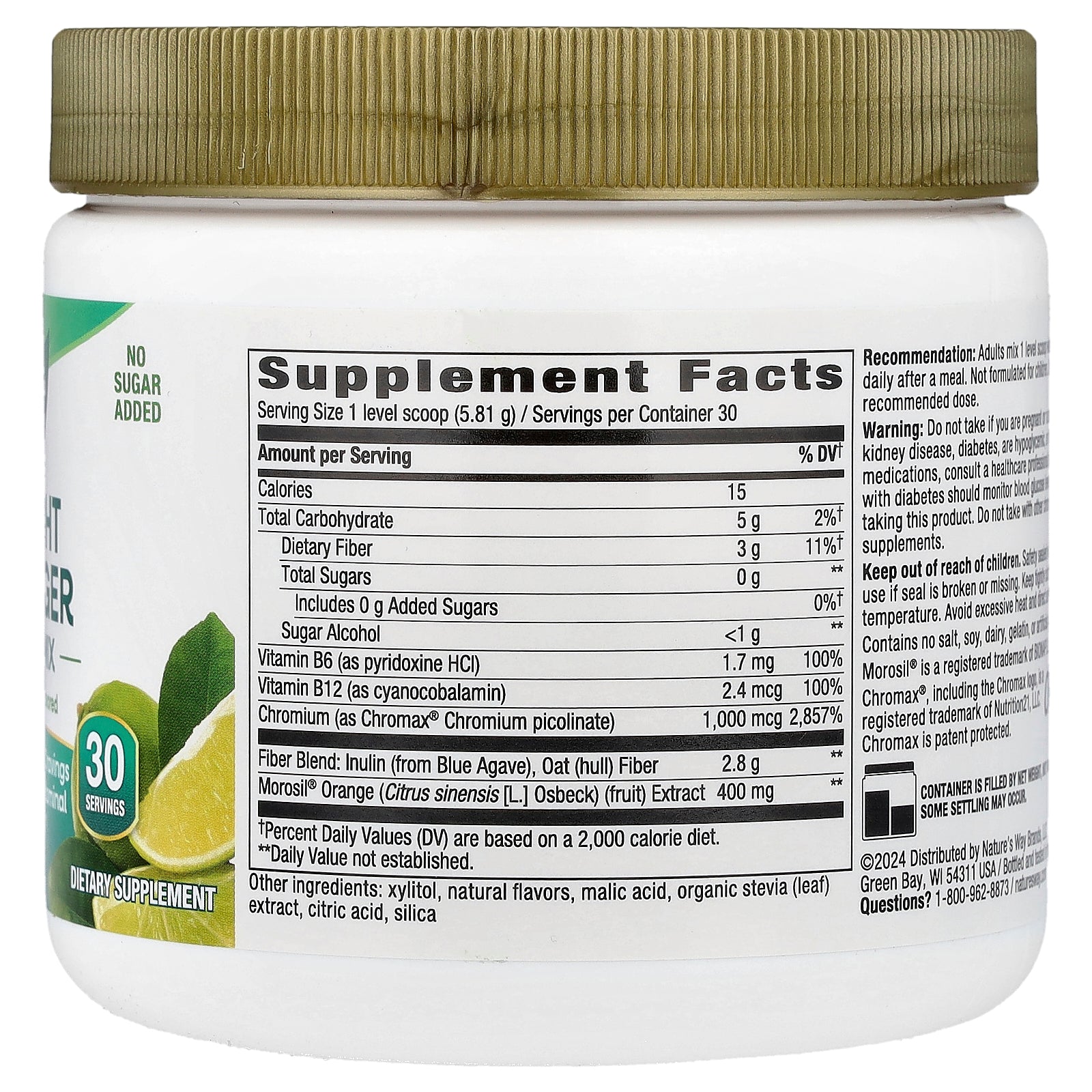 Foto 2 | Drink Mix Nature's Way Weight Manager Zesty Citrus 174 3 G - Venta Internacional.