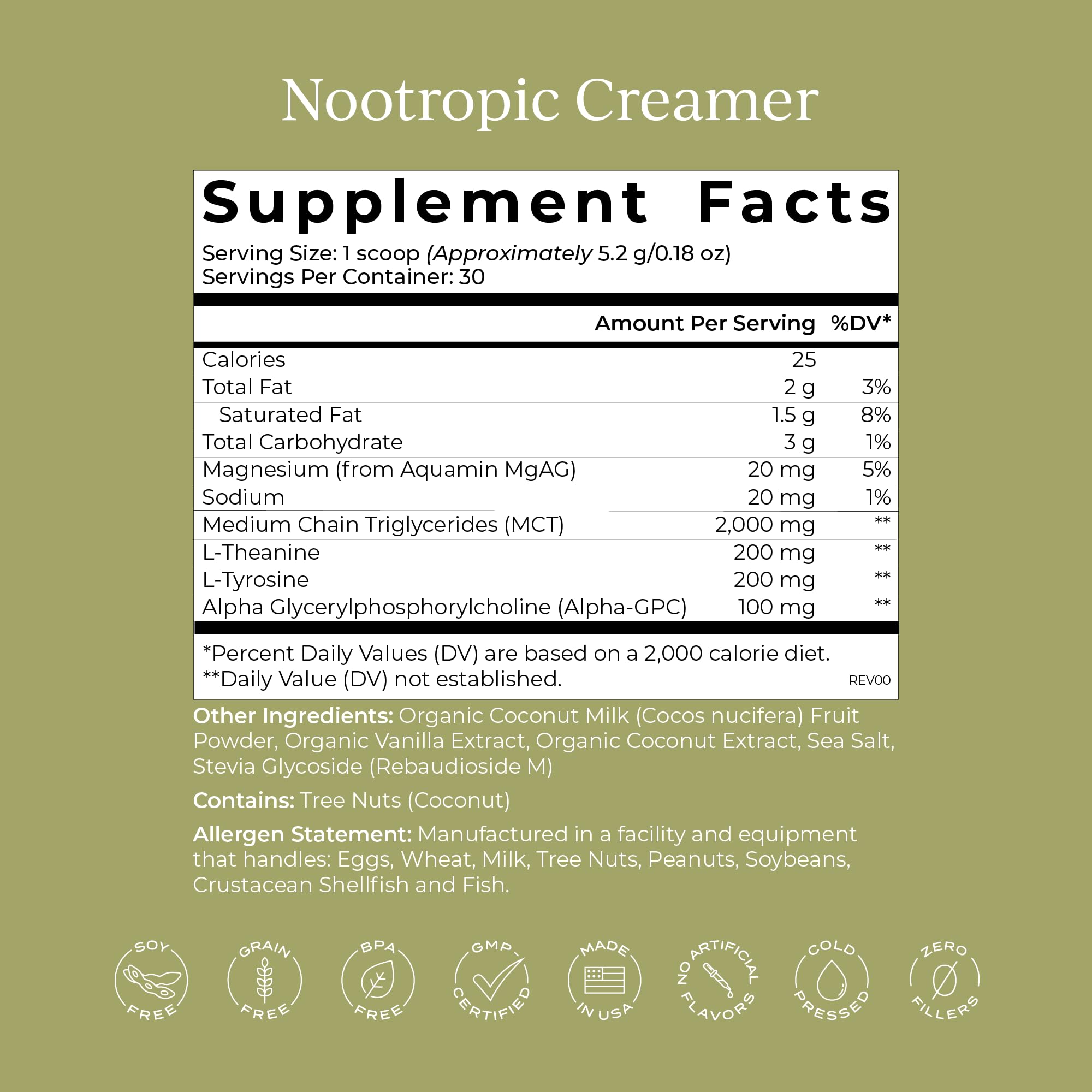 Foto 5 pulgar | Crema Nootrópica Cymbiotika Mct Oil Alpha Gpc L-theanine 30s - Venta Internacional.