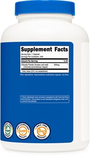 Foto 5 | Suplemento Nutricost Cápsulas De Clorella 500 Mg 240 Cápsulas - Venta Internacional.