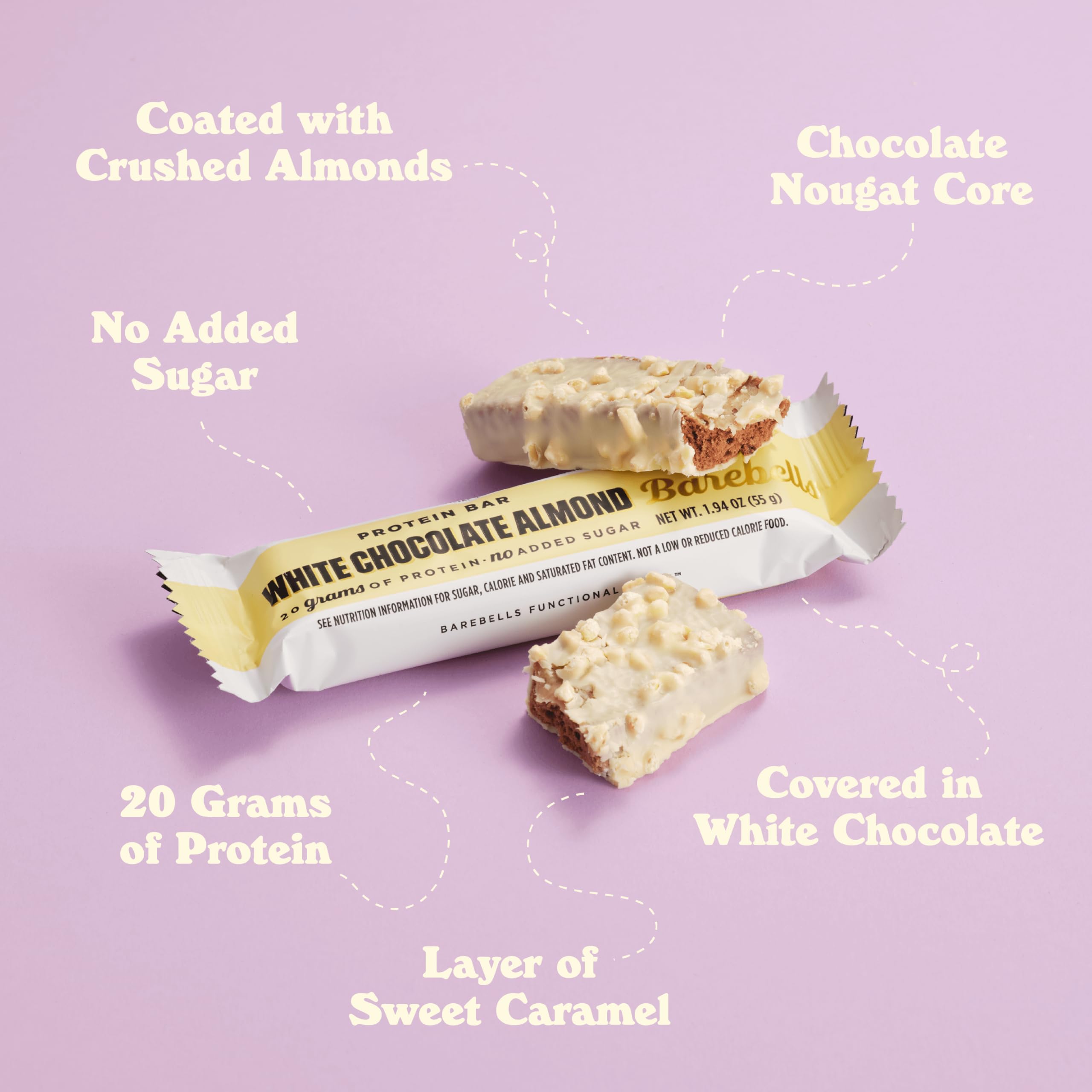 Foto 4 pulgar | Barra De Proteína Barebells  Chocolate Blanco Y Almendras  20 G X 12 - Venta Internacional.
