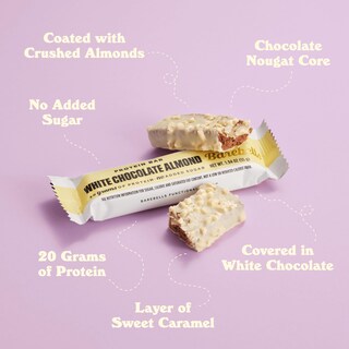 Foto 3 | Barra De Proteína Barebells Chocolate Blanco Y Almendras 20 G X 12 - Venta Internacional.
