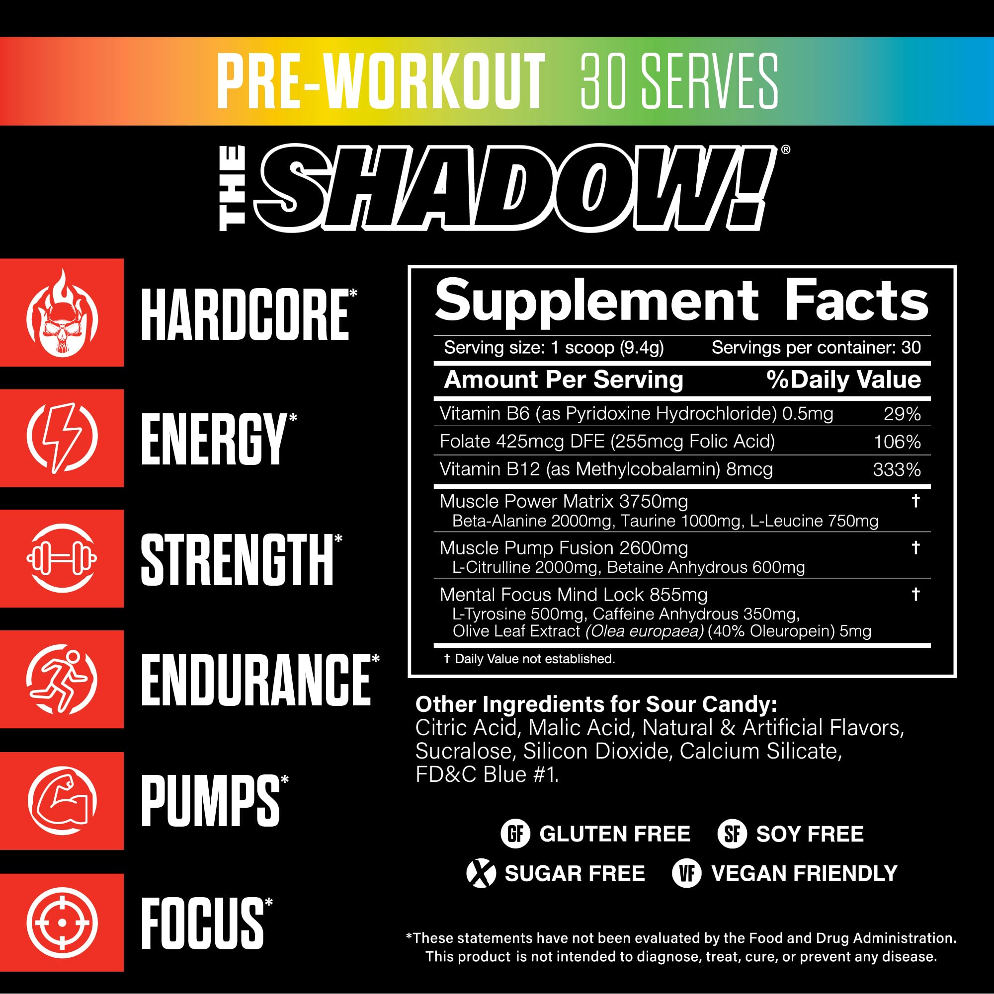 Foto 3 pulgar | Preworkout Jnx Sports ¡la Sombra! Caramelos Amargos Con 350 Mg De Cafeína - Venta Internacional.