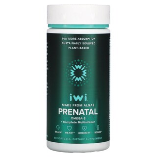 Foto 3 | Suplemento Multivitamínico Completo Iwi Prenatal Omega-3 + 60 Cápsulas Blandas - Venta Internacional.