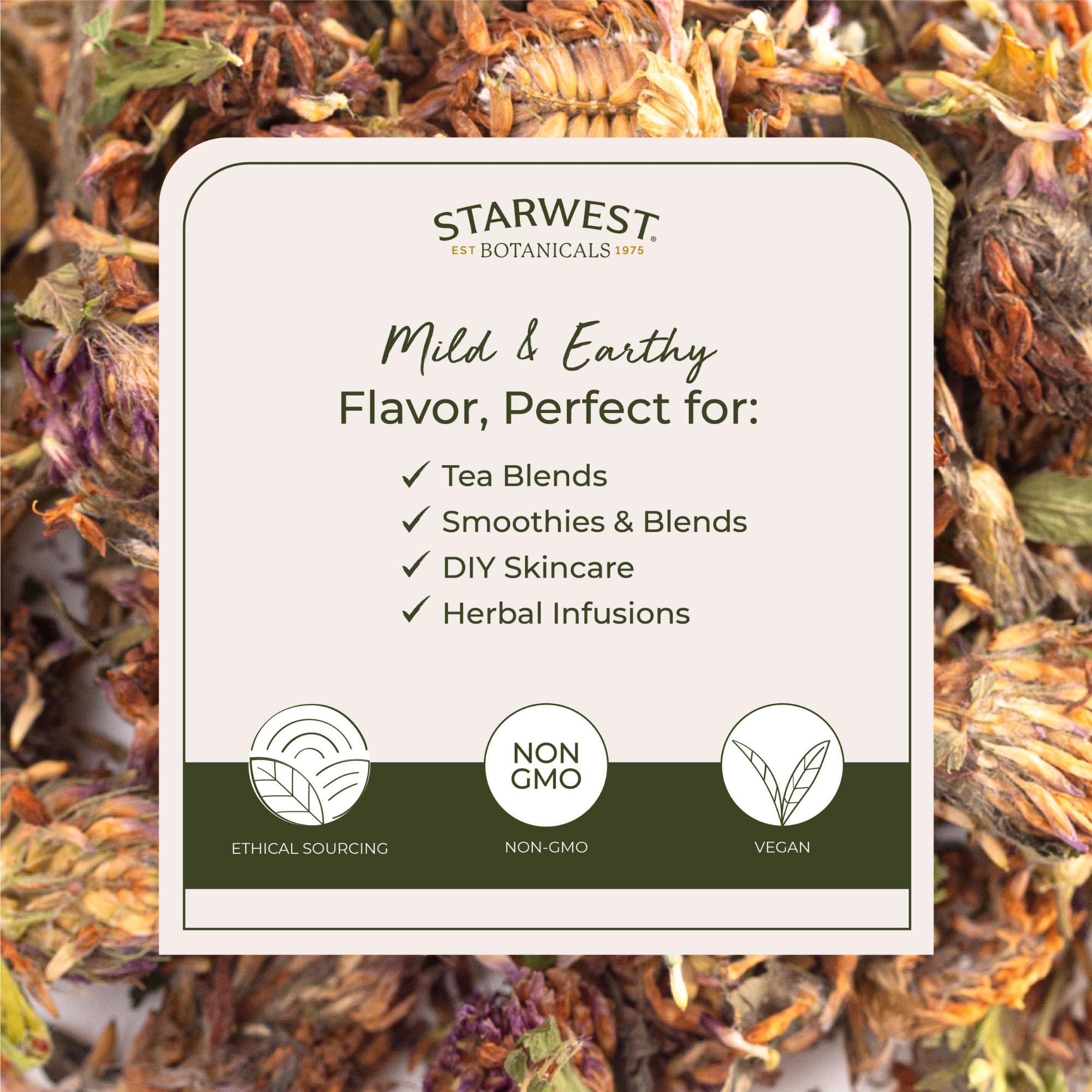 Foto 4 pulgar | Té Orgánico Integral De Flores De Trébol Rojo Secas 454 G - Starwest - Venta Internacional.