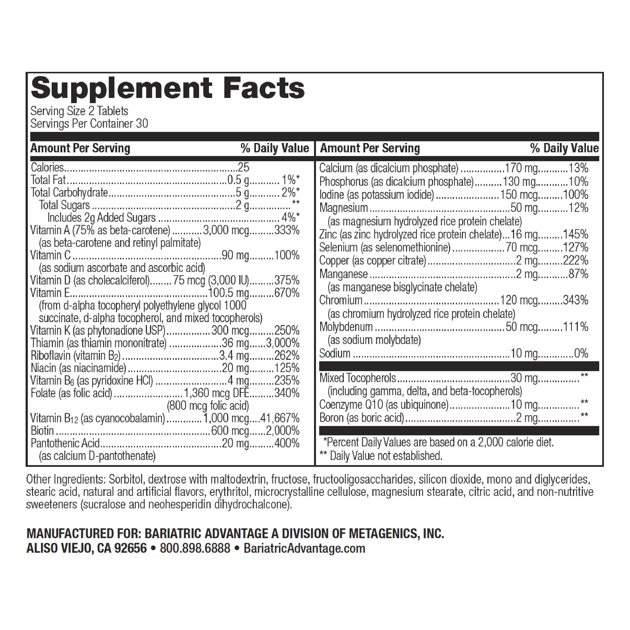 Foto 2 | Suplemento Bariatric Advantage Chewable Advanced Multi Ea - Venta Internacional.