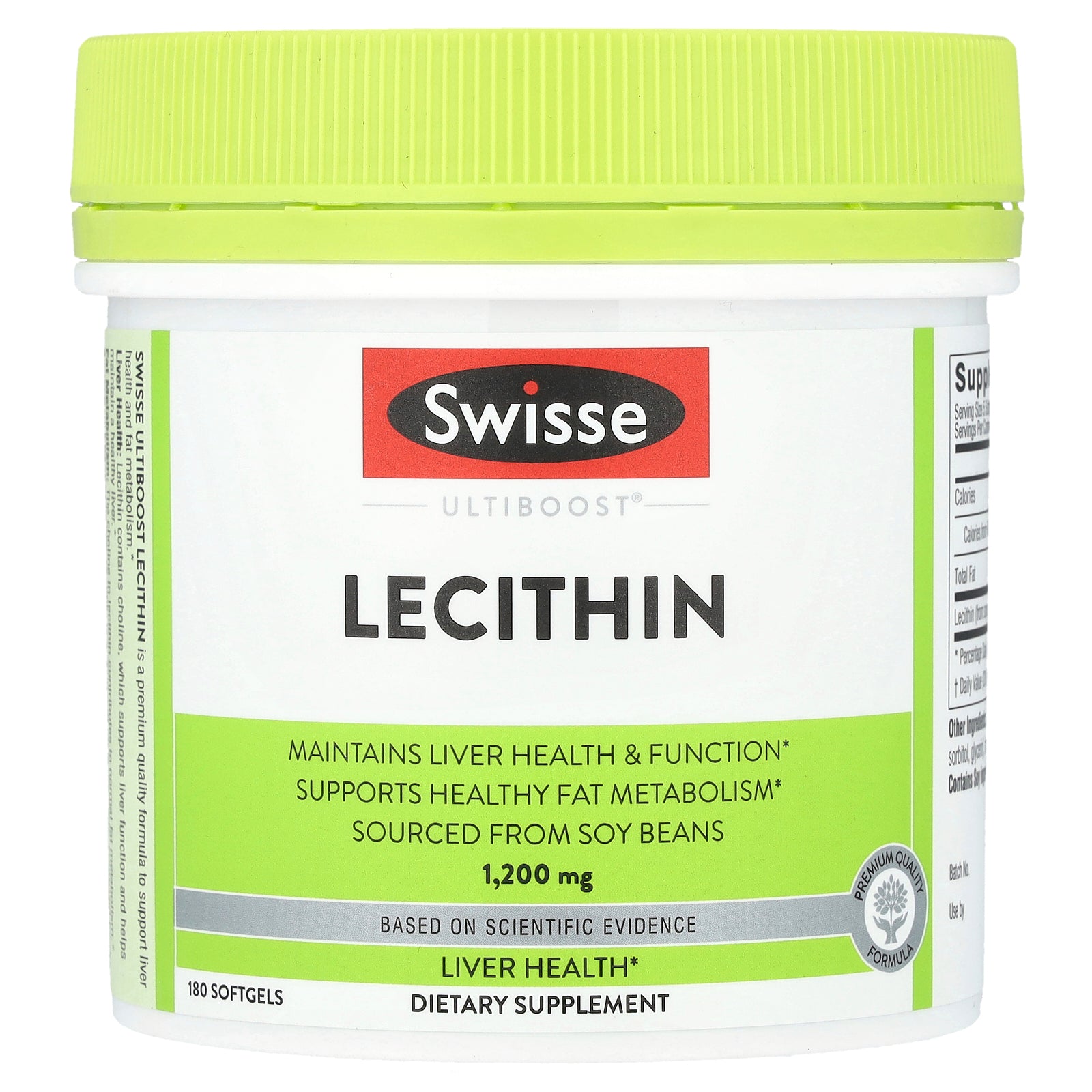 Foto 1 | Suplemento Swisse Ultiboost De Lecitina 1200 Mg 180 Cápsulas - Venta Internacional.