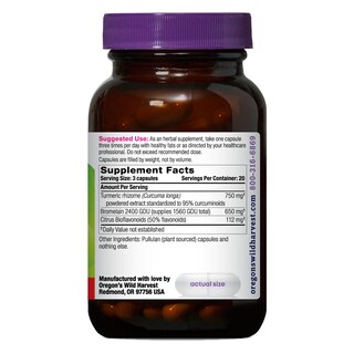 Foto 2 | Suplementos Wild Harvest Turmeripro™ De Oregon 60 Cápsulas - Venta Internacional.