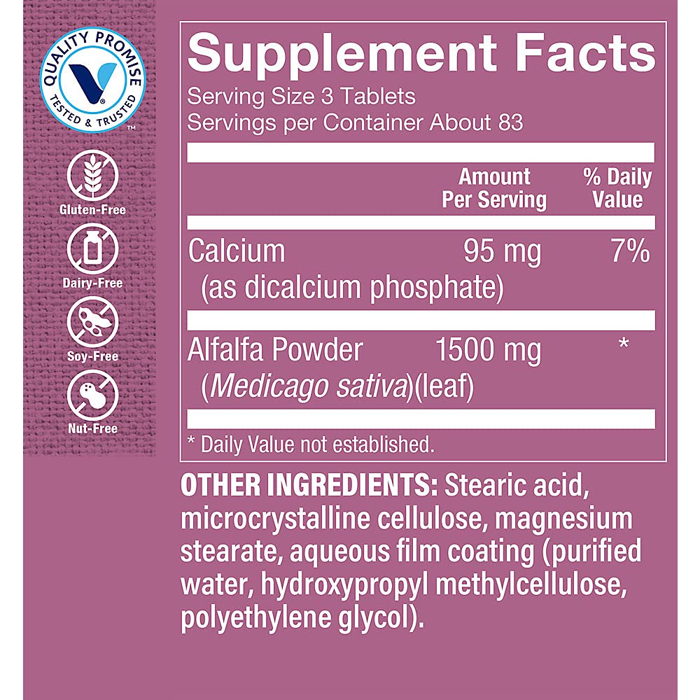Foto 4 pulgar | Suplemento The Vitamin Shoppe De Alfalfa 500 Mg 250 Comprimidos - Venta Internacional.