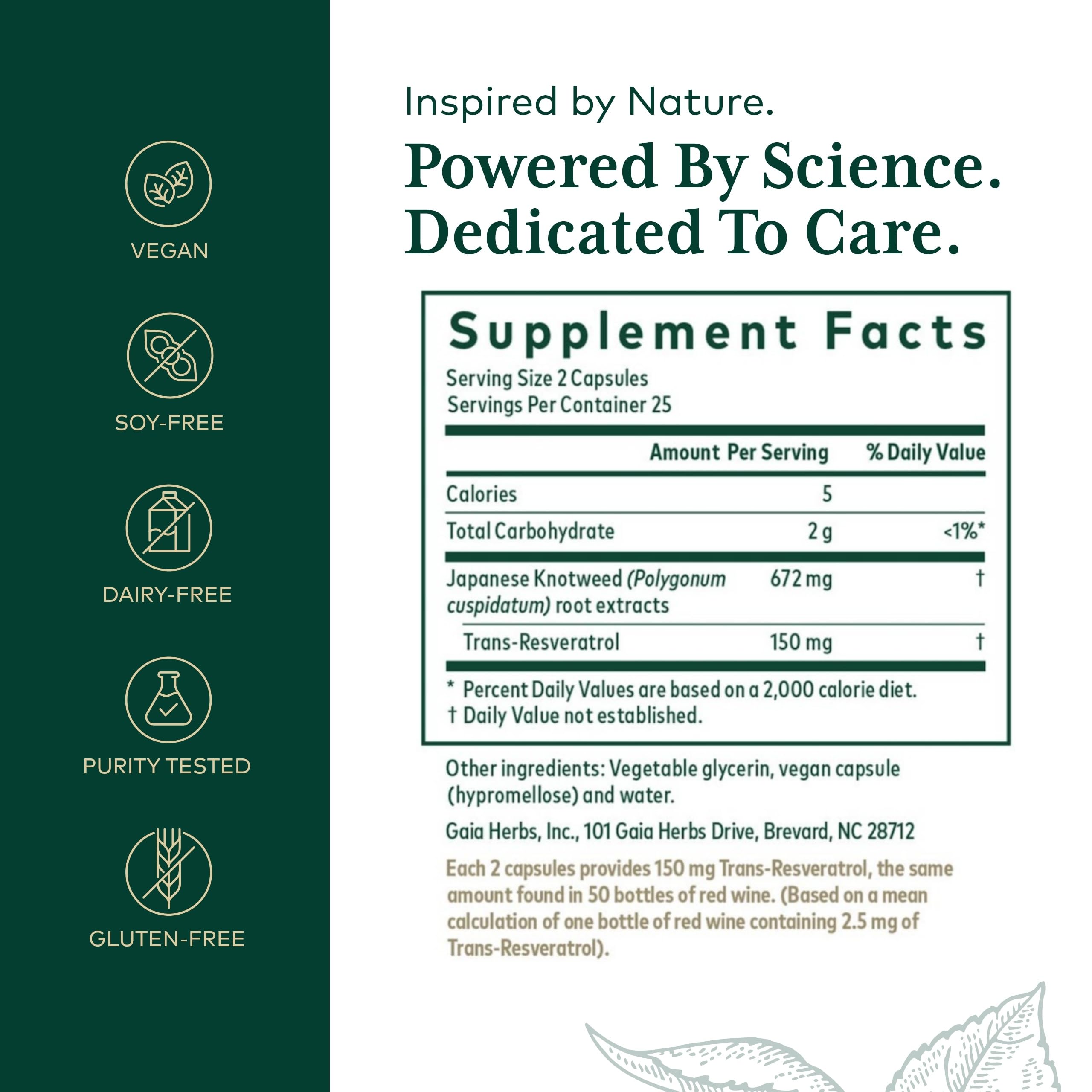Foto 3 pulgar | Suplemento Gaia Herbs Pro Resveratrol 150 Para La Salud Del Corazón  50 Cápsulas - Venta Internacional.