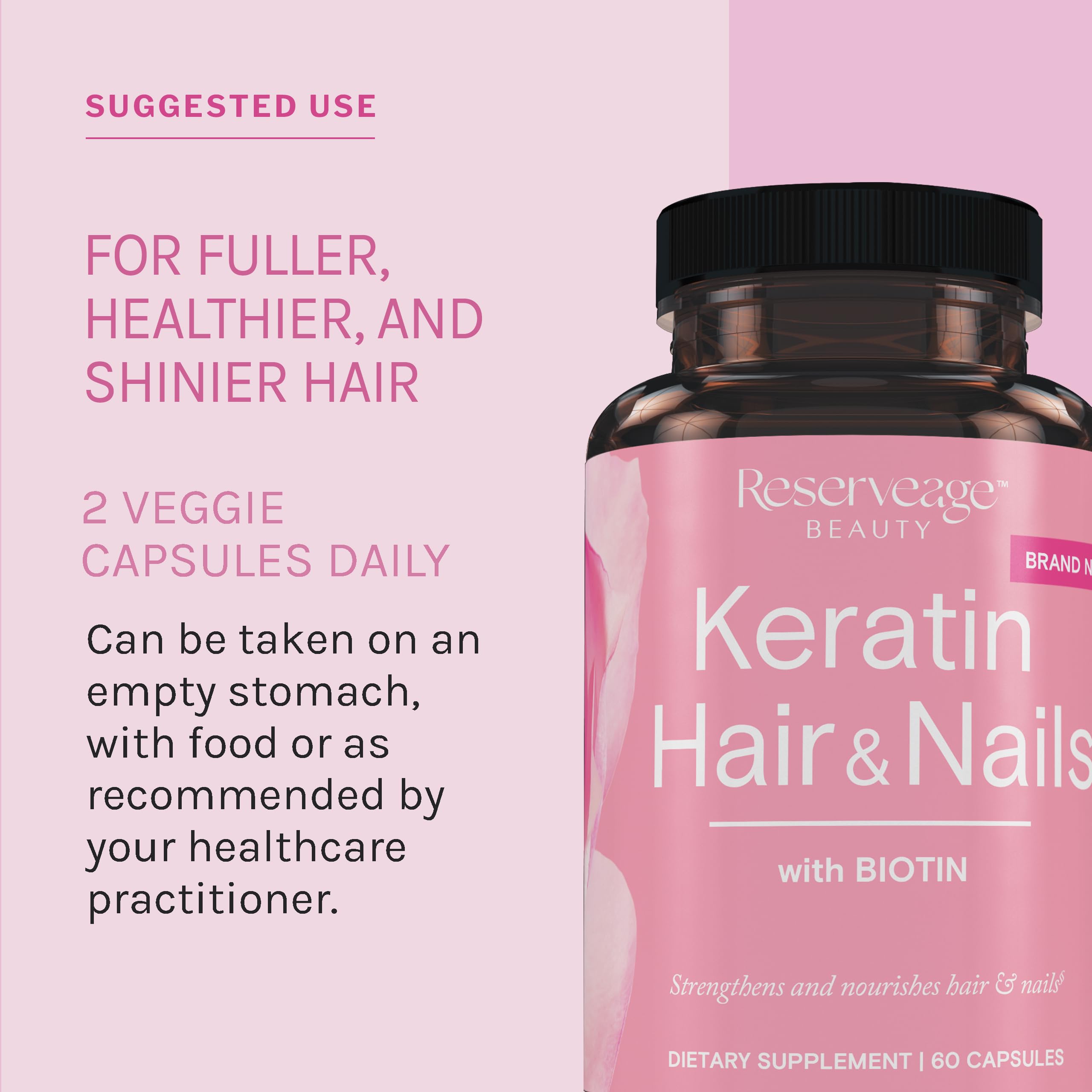 Foto 6 pulgar | Suplemento Regenerador Capilar Reserveage Keratin Con Biotina  60 Cápsulas - Venta Internacional.