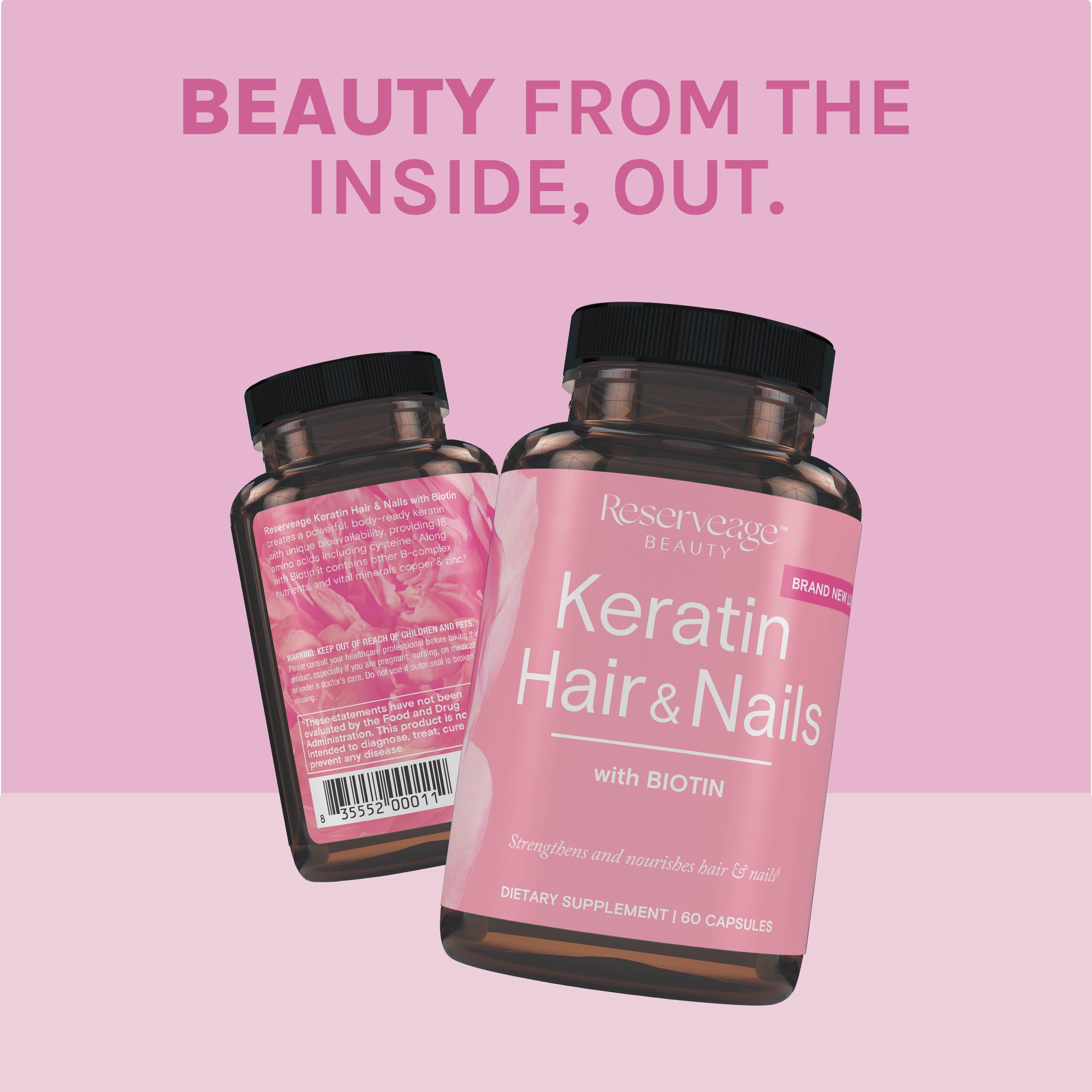 Foto 6 | Suplemento Regenerador Capilar Reserveage Keratin Con Biotina  60 Cápsulas - Venta Internacional.