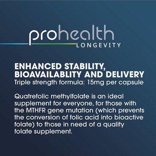 Foto 4 | Suplemento De Metilfolato De Prohealth Con Folato Cuatrefólico De 15 Mg - Venta Internacional.