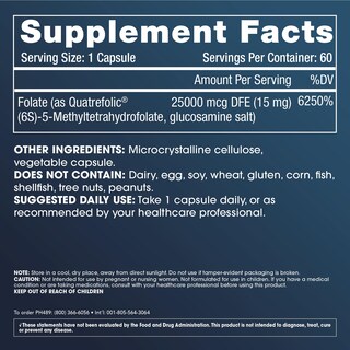 Foto 5 | Suplemento De Metilfolato De Prohealth Con Folato Cuatrefólico De 15 Mg - Venta Internacional.
