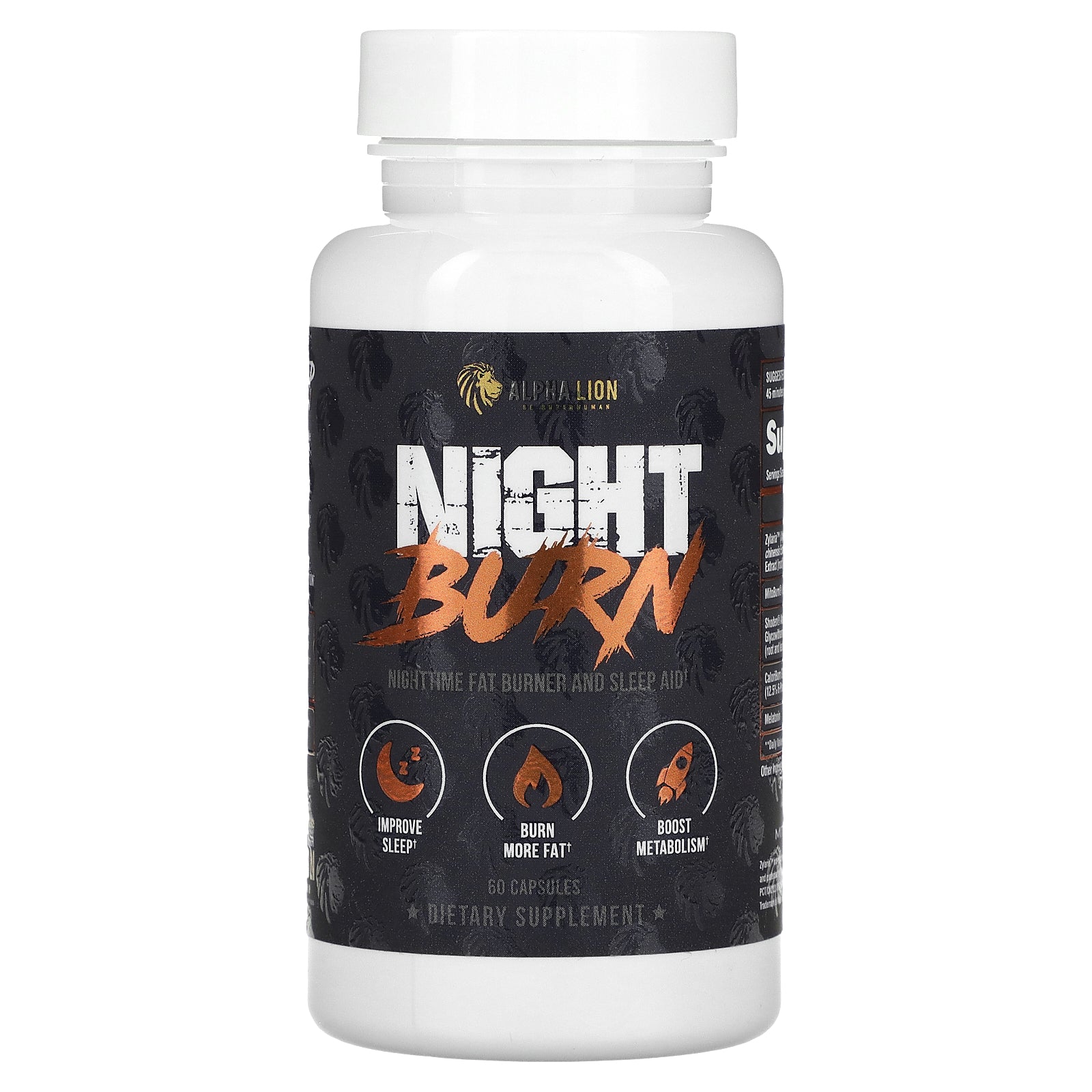 Foto 1 | Suplemento Alpha Lion Night Burn 60 Cápsulas - Venta Internacional.