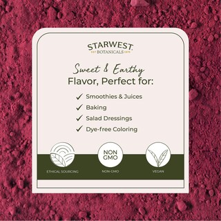 Foto 3 | Raíz De Remolacha En Polvo Starwest Botanicals Bolsa Orgánica De 454 G - Venta Internacional.