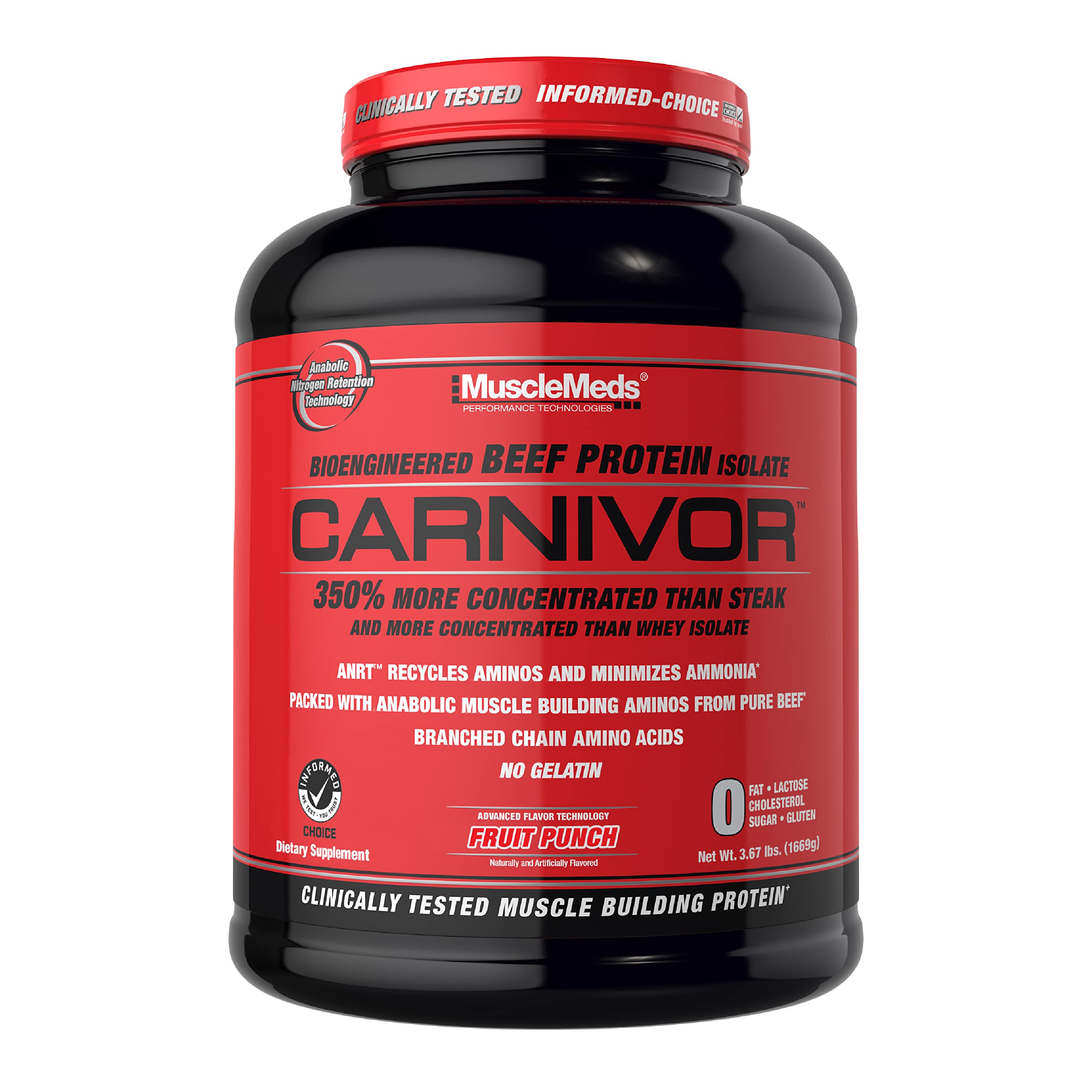 Foto 2 pulgar | Ponche Proteico En Polvo Musclemeds Carnivor Beef Fruit Punch 1669 g - Venta Internacional
