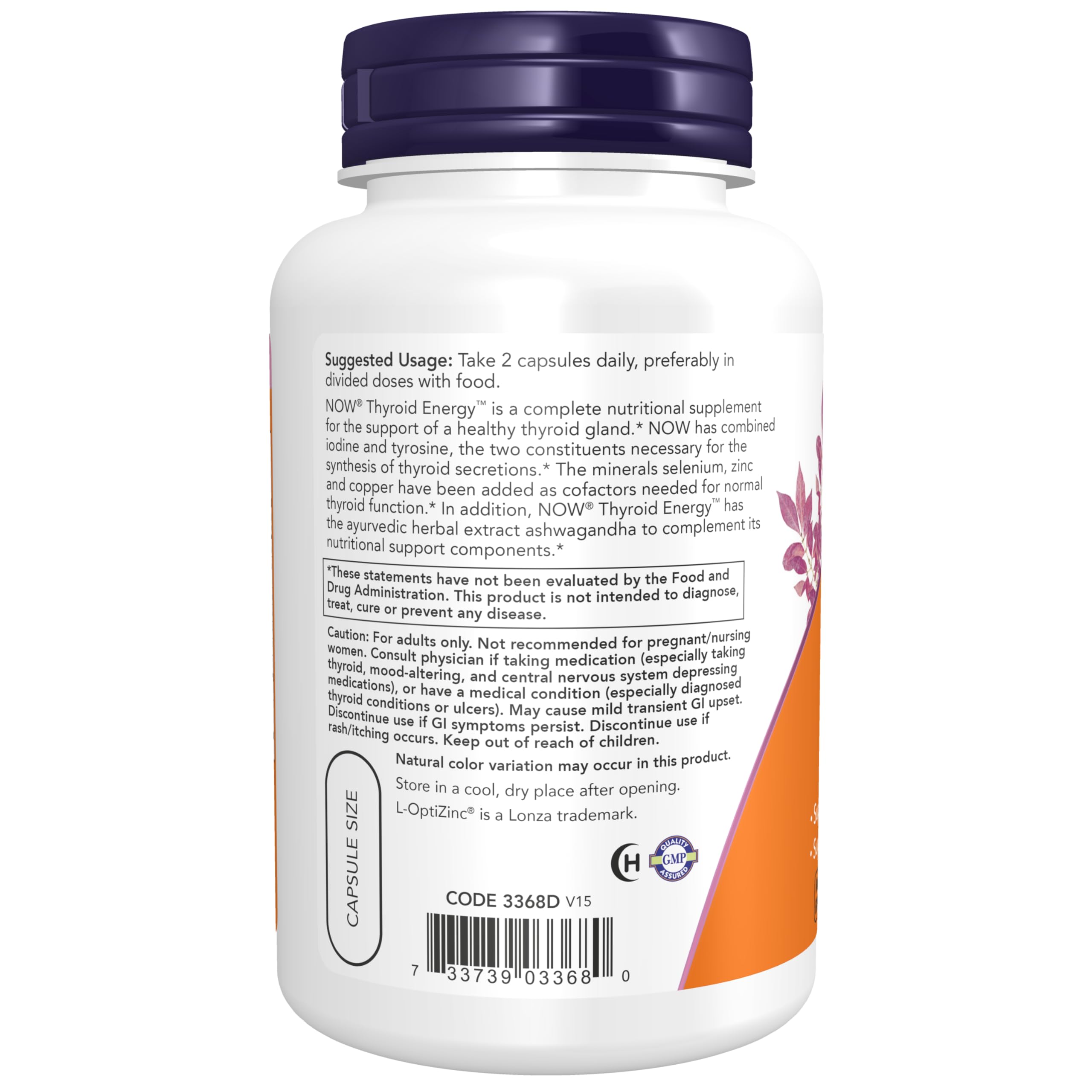 Foto 4 pulgar | Suplemento Now Foods Thyroid Energy  90 Cápsulas Vegetarianas - Venta Internacional.