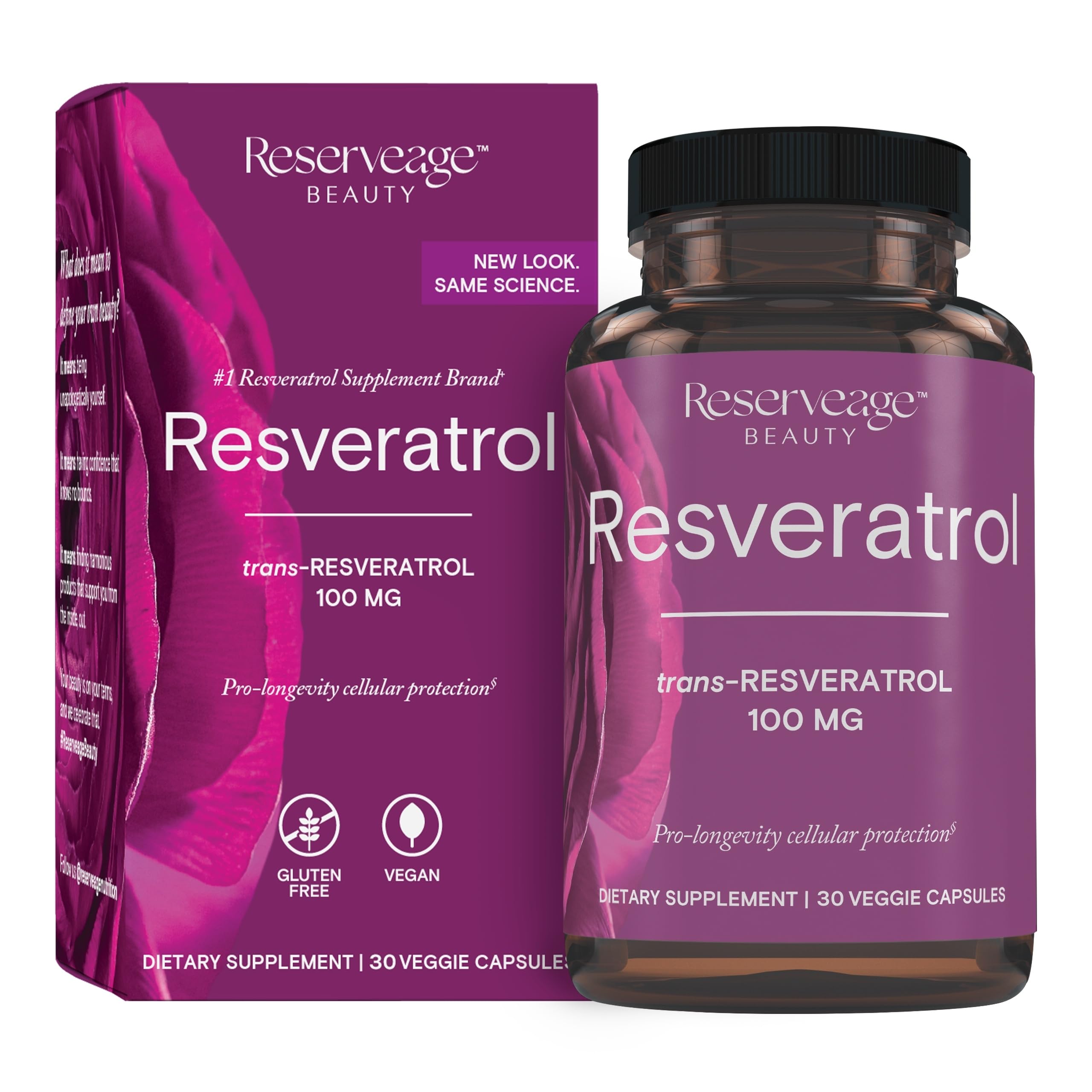 Foto 2 pulgar | Suplemento Reserveage Beauty Resveratrol 100 Mg 30 Cápsulas - Venta Internacional.